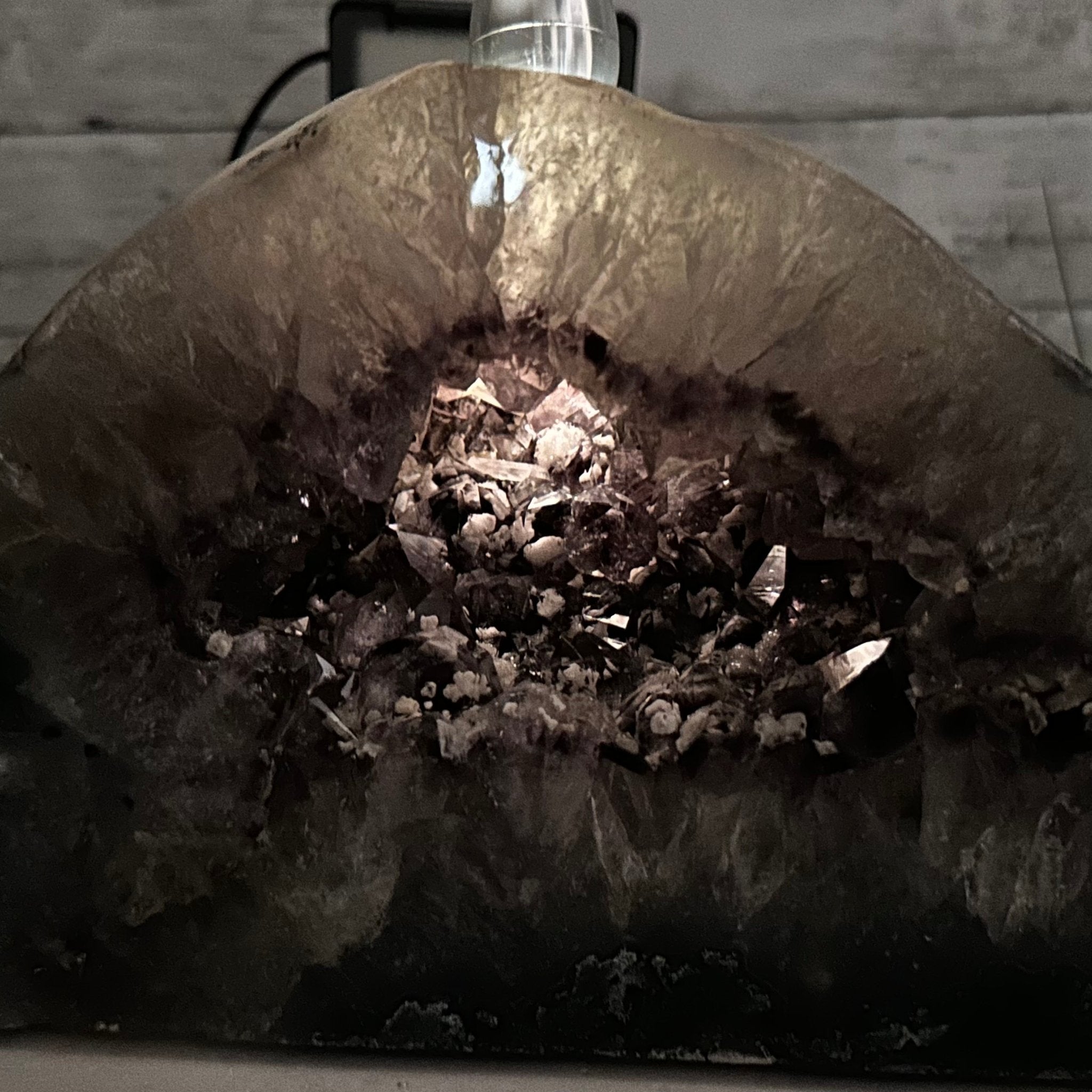 Extra Quality Polished Brazilian Amethyst Cathedral, 16.9 lbs & 6.6" tall Model #5602-0172 by Brazil Gems - Brazil GemsBrazil GemsExtra Quality Polished Brazilian Amethyst Cathedral, 16.9 lbs & 6.6" tall Model #5602-0172 by Brazil GemsPolished Cathedrals5602-0172