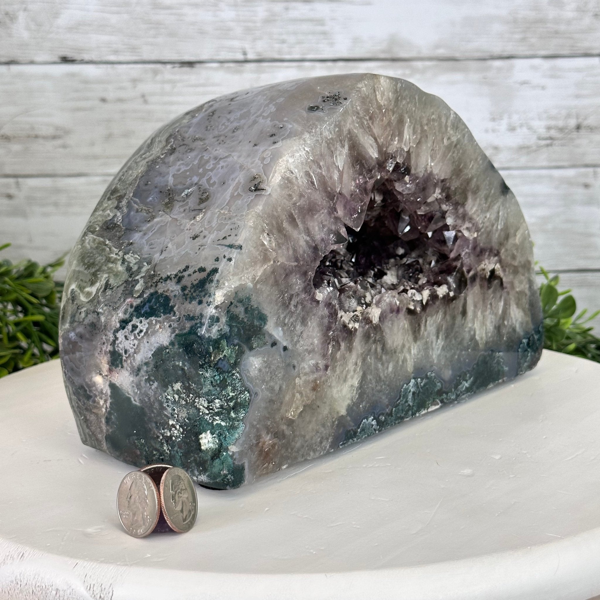 Extra Quality Polished Brazilian Amethyst Cathedral, 16.9 lbs & 6.6" tall Model #5602-0172 by Brazil Gems - Brazil GemsBrazil GemsExtra Quality Polished Brazilian Amethyst Cathedral, 16.9 lbs & 6.6" tall Model #5602-0172 by Brazil GemsPolished Cathedrals5602-0172