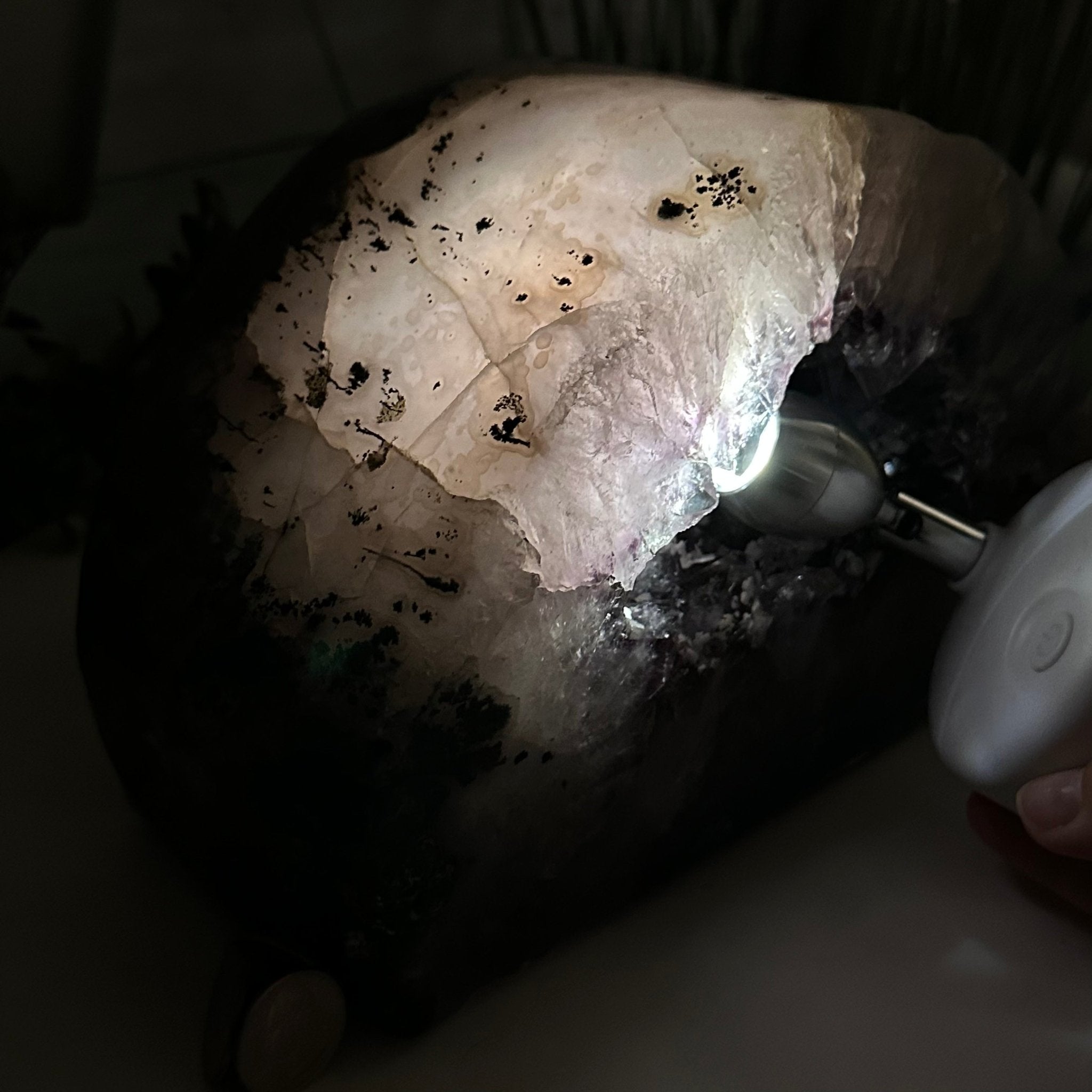 Extra Quality Polished Brazilian Amethyst Cathedral, 16.9 lbs & 6.6" tall Model #5602-0172 by Brazil Gems - Brazil GemsBrazil GemsExtra Quality Polished Brazilian Amethyst Cathedral, 16.9 lbs & 6.6" tall Model #5602-0172 by Brazil GemsPolished Cathedrals5602-0172