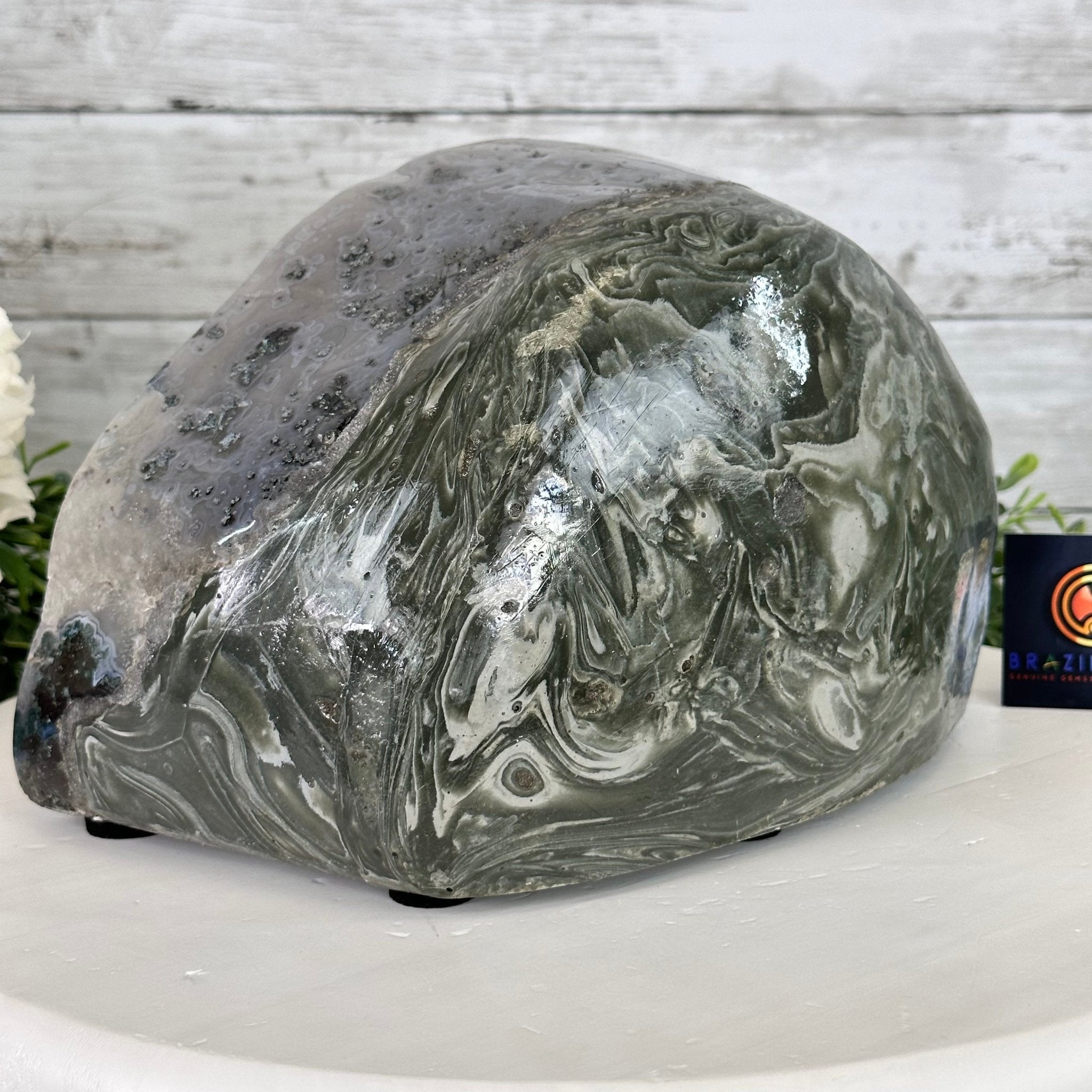 Extra Quality Polished Brazilian Amethyst Cathedral, 16.9 lbs & 6.6" tall Model #5602-0172 by Brazil Gems - Brazil GemsBrazil GemsExtra Quality Polished Brazilian Amethyst Cathedral, 16.9 lbs & 6.6" tall Model #5602-0172 by Brazil GemsPolished Cathedrals5602-0172