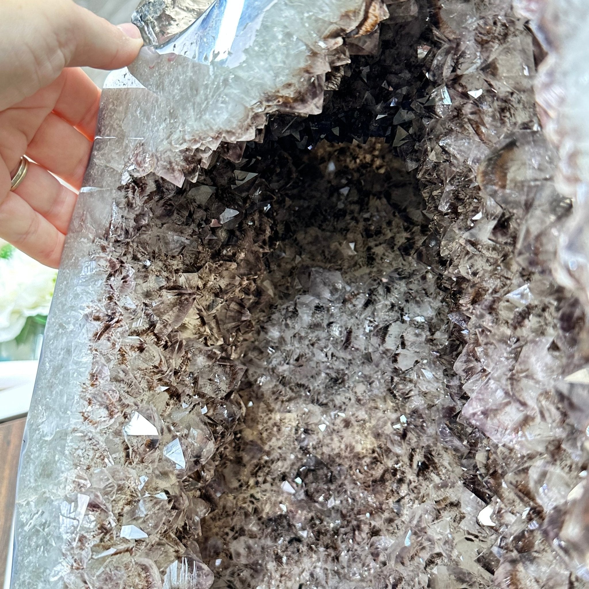 Extra Quality Polished Brazilian Amethyst Cathedral, 192.8 lbs & 43" tall Model #5602-0148 by Brazil Gems - Brazil GemsBrazil GemsExtra Quality Polished Brazilian Amethyst Cathedral, 192.8 lbs & 43" tall Model #5602-0148 by Brazil GemsPolished Cathedrals5602-0148