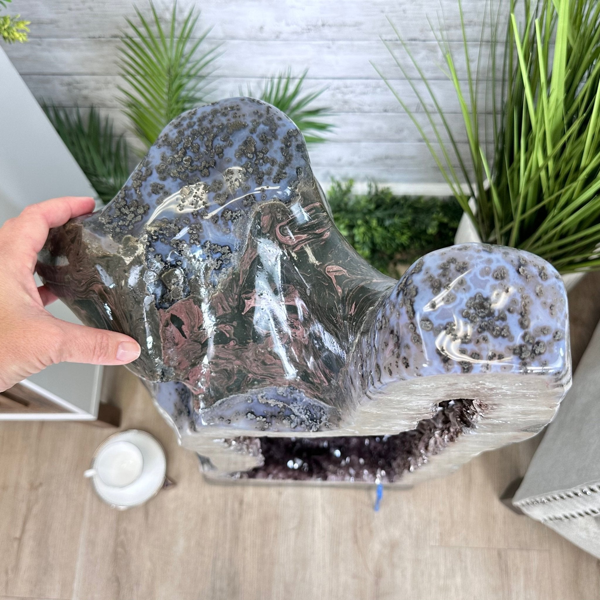 Extra Quality Polished Brazilian Amethyst Cathedral, 192.8 lbs & 43" tall Model #5602-0148 by Brazil Gems - Brazil GemsBrazil GemsExtra Quality Polished Brazilian Amethyst Cathedral, 192.8 lbs & 43" tall Model #5602-0148 by Brazil GemsPolished Cathedrals5602-0148