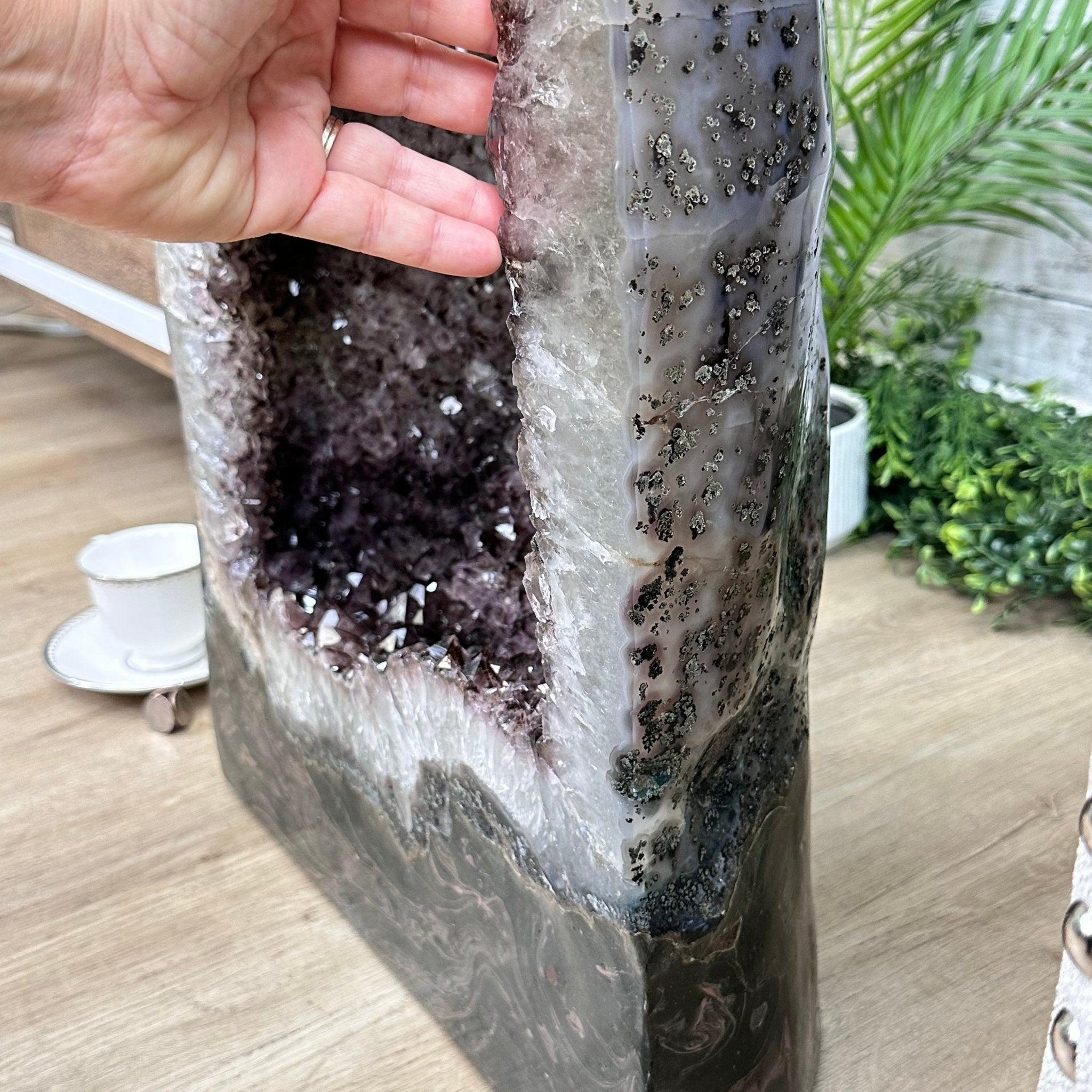 Extra Quality Polished Brazilian Amethyst Cathedral, 192.8 lbs & 43" tall Model #5602-0148 by Brazil Gems - Brazil GemsBrazil GemsExtra Quality Polished Brazilian Amethyst Cathedral, 192.8 lbs & 43" tall Model #5602-0148 by Brazil GemsPolished Cathedrals5602-0148