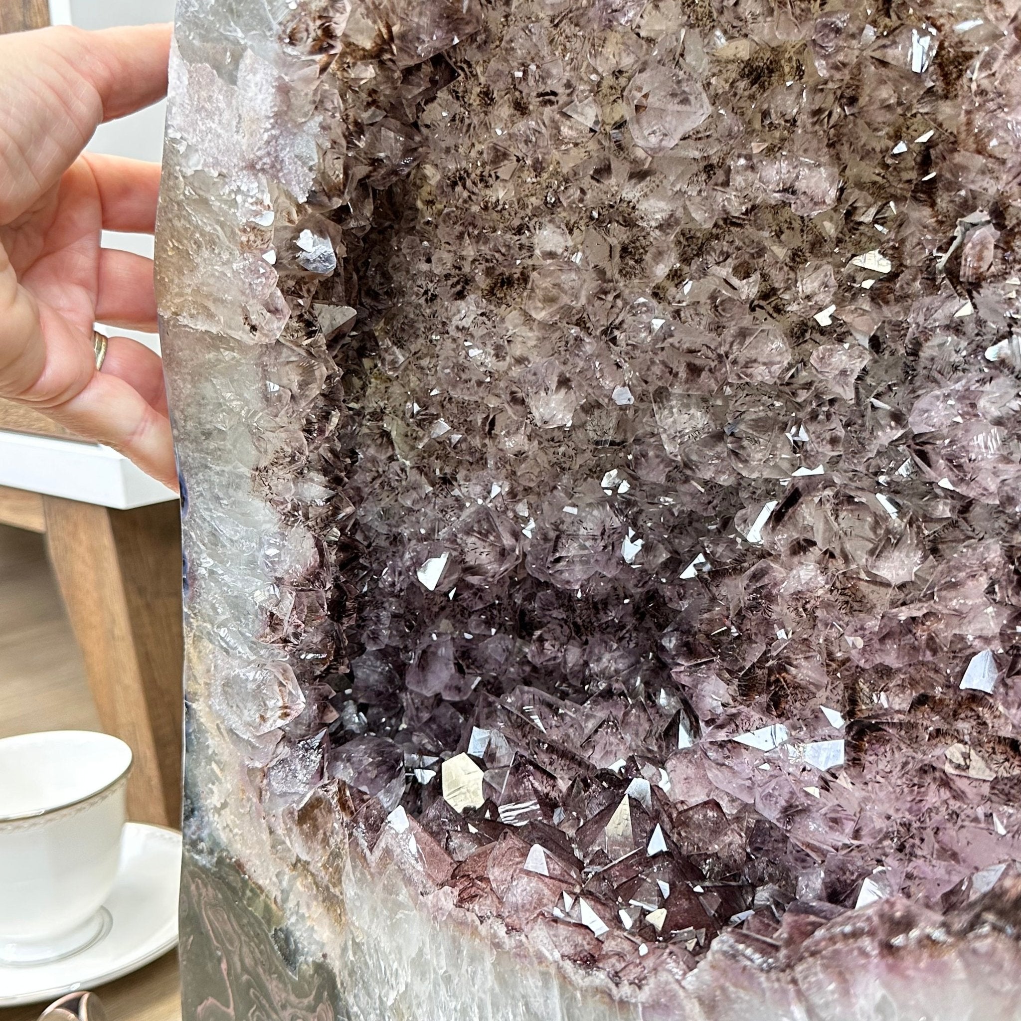 Extra Quality Polished Brazilian Amethyst Cathedral, 192.8 lbs & 43" tall Model #5602-0148 by Brazil Gems - Brazil GemsBrazil GemsExtra Quality Polished Brazilian Amethyst Cathedral, 192.8 lbs & 43" tall Model #5602-0148 by Brazil GemsPolished Cathedrals5602-0148