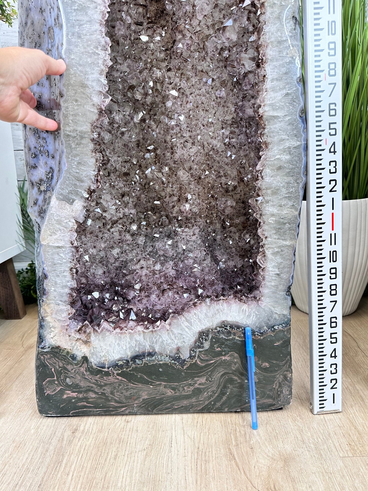 Extra Quality Polished Brazilian Amethyst Cathedral, 192.8 lbs & 43" tall Model #5602-0148 by Brazil Gems - Brazil GemsBrazil GemsExtra Quality Polished Brazilian Amethyst Cathedral, 192.8 lbs & 43" tall Model #5602-0148 by Brazil GemsPolished Cathedrals5602-0148