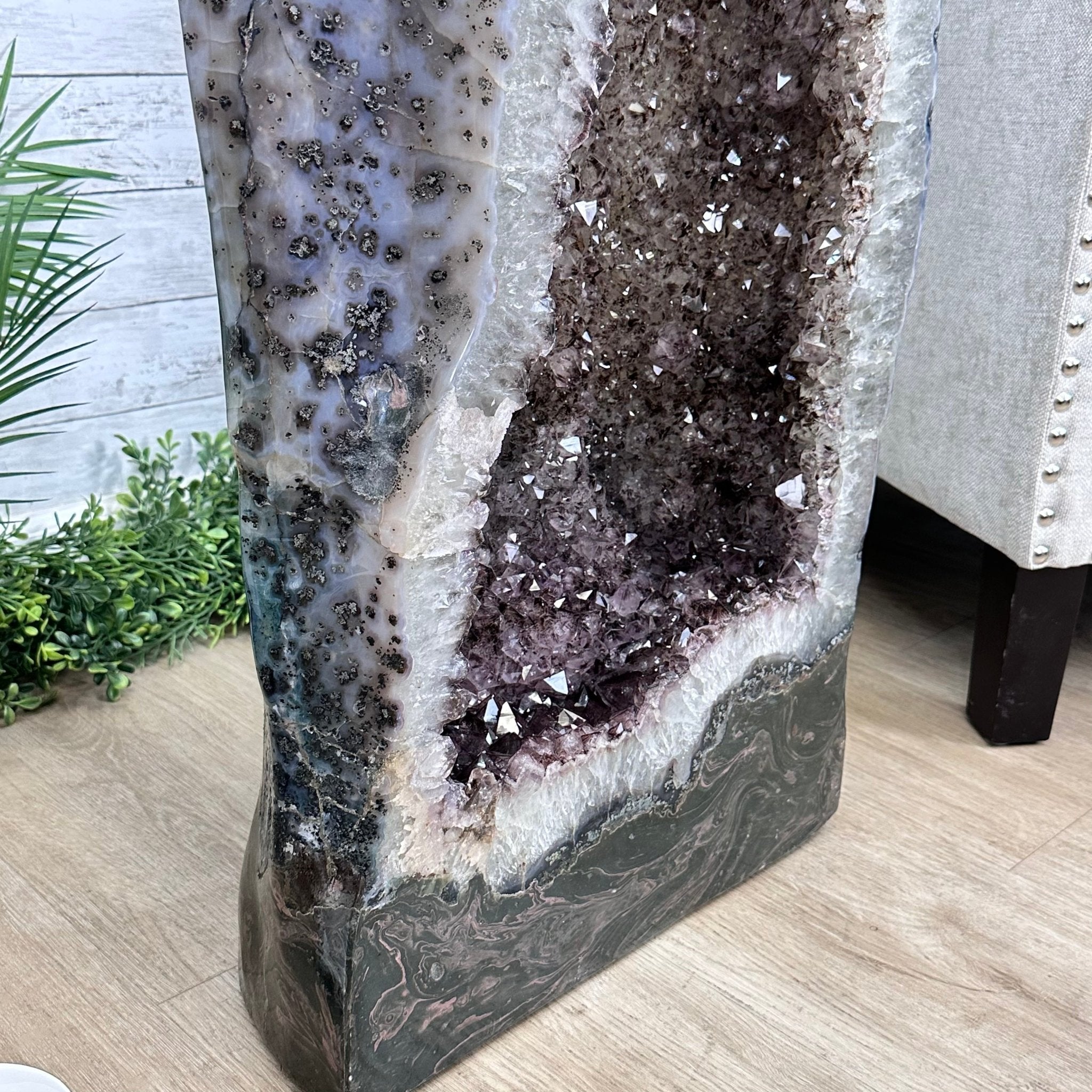 Extra Quality Polished Brazilian Amethyst Cathedral, 192.8 lbs & 43" tall Model #5602-0148 by Brazil Gems - Brazil GemsBrazil GemsExtra Quality Polished Brazilian Amethyst Cathedral, 192.8 lbs & 43" tall Model #5602-0148 by Brazil GemsPolished Cathedrals5602-0148