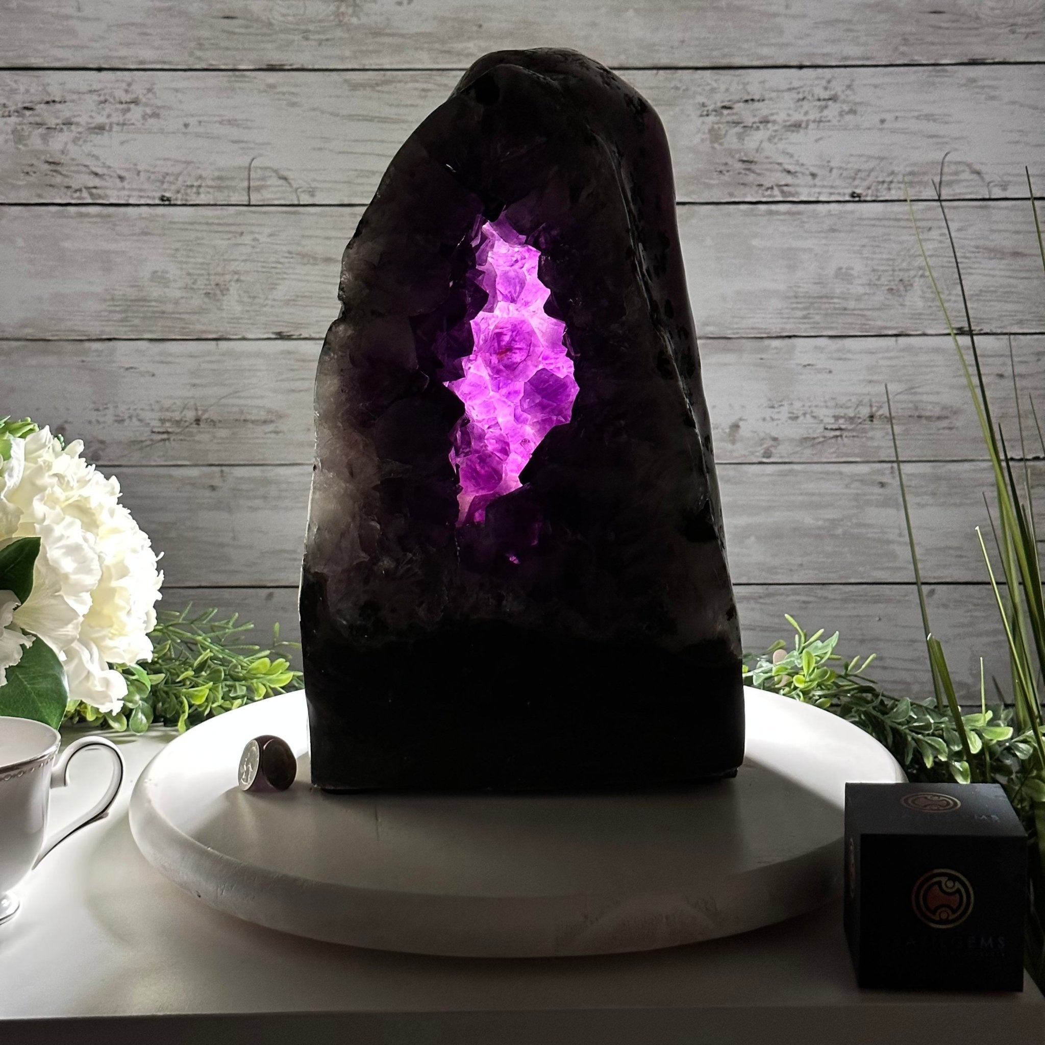 Extra Quality Polished Brazilian Amethyst Cathedral, 37 lbs & 13.5" tall Model #5602-0189 by Brazil Gems - Brazil GemsBrazil GemsExtra Quality Polished Brazilian Amethyst Cathedral, 37 lbs & 13.5" tall Model #5602-0189 by Brazil GemsPolished Cathedrals5602-0189