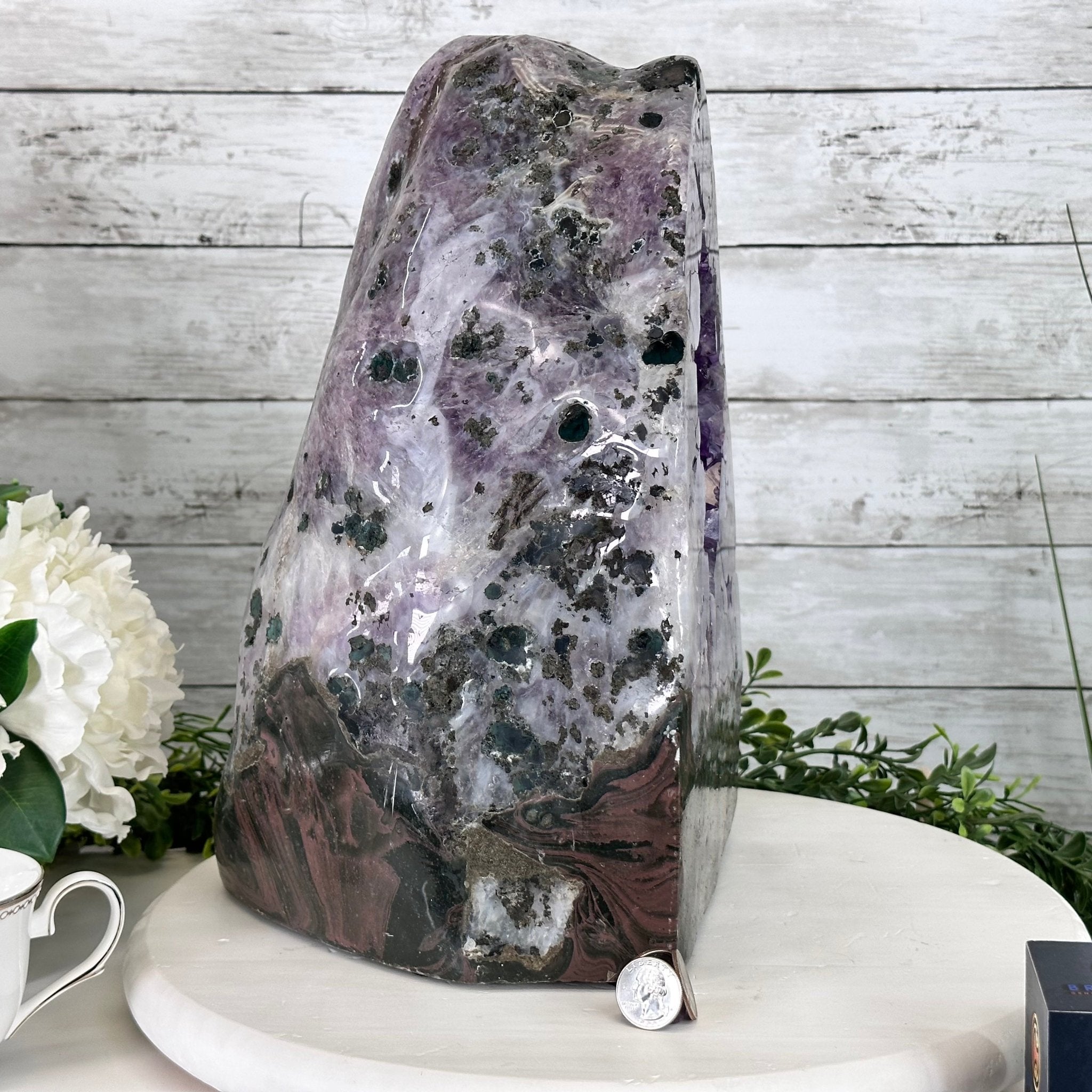 Extra Quality Polished Brazilian Amethyst Cathedral, 37 lbs & 13.5" tall Model #5602-0189 by Brazil Gems - Brazil GemsBrazil GemsExtra Quality Polished Brazilian Amethyst Cathedral, 37 lbs & 13.5" tall Model #5602-0189 by Brazil GemsPolished Cathedrals5602-0189