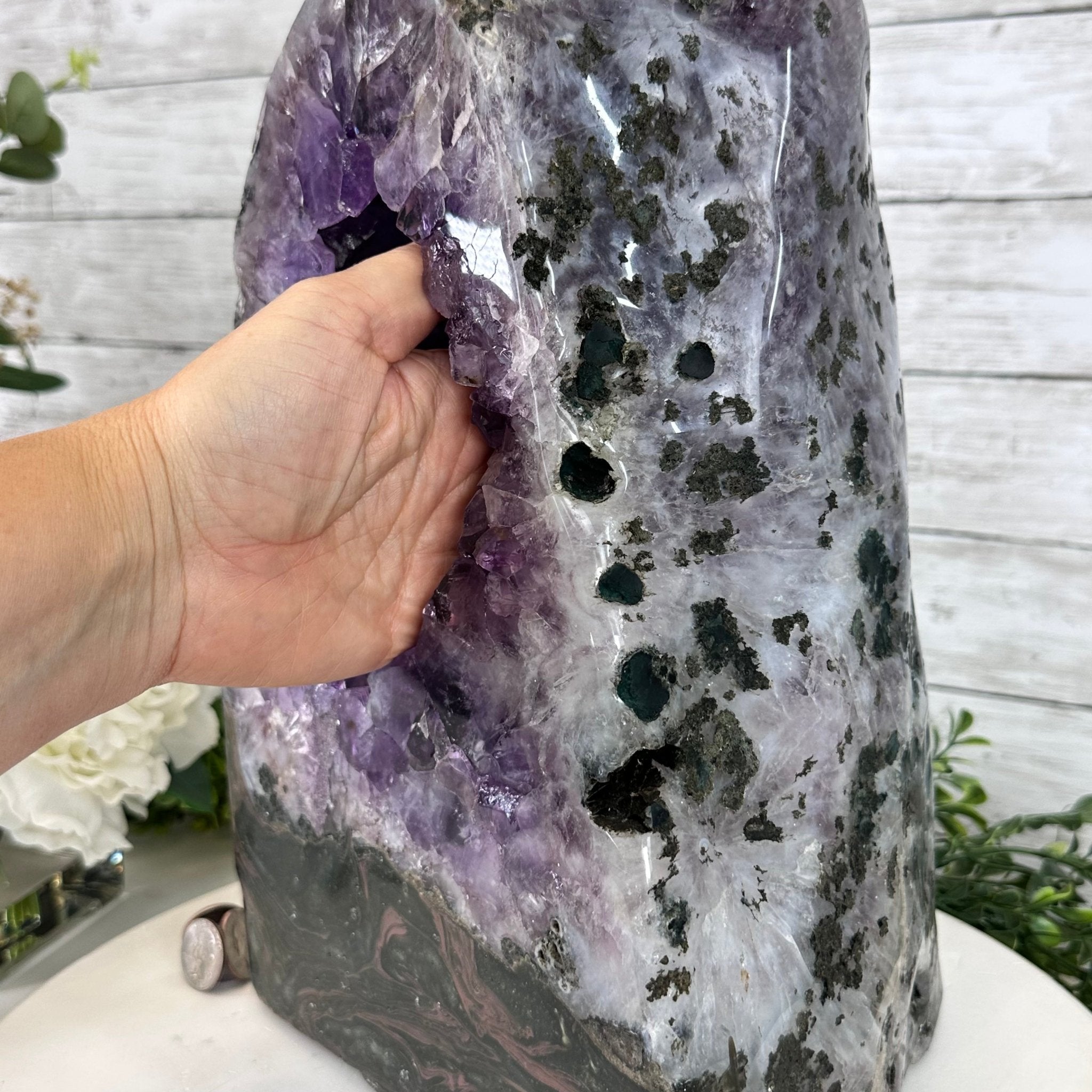 Extra Quality Polished Brazilian Amethyst Cathedral, 37 lbs & 13.5" tall Model #5602-0189 by Brazil Gems - Brazil GemsBrazil GemsExtra Quality Polished Brazilian Amethyst Cathedral, 37 lbs & 13.5" tall Model #5602-0189 by Brazil GemsPolished Cathedrals5602-0189