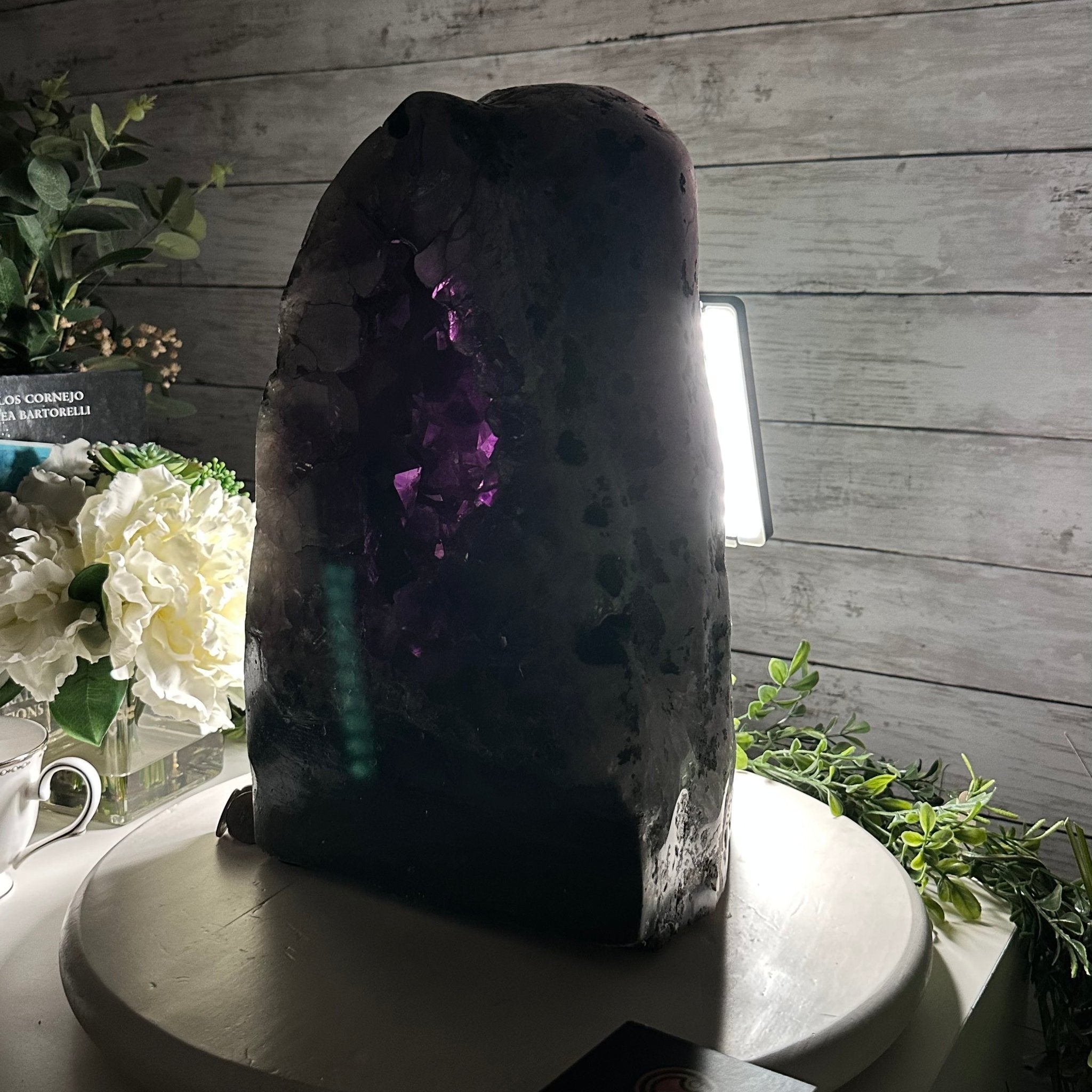 Extra Quality Polished Brazilian Amethyst Cathedral, 37 lbs & 13.5" tall Model #5602-0189 by Brazil Gems - Brazil GemsBrazil GemsExtra Quality Polished Brazilian Amethyst Cathedral, 37 lbs & 13.5" tall Model #5602-0189 by Brazil GemsPolished Cathedrals5602-0189