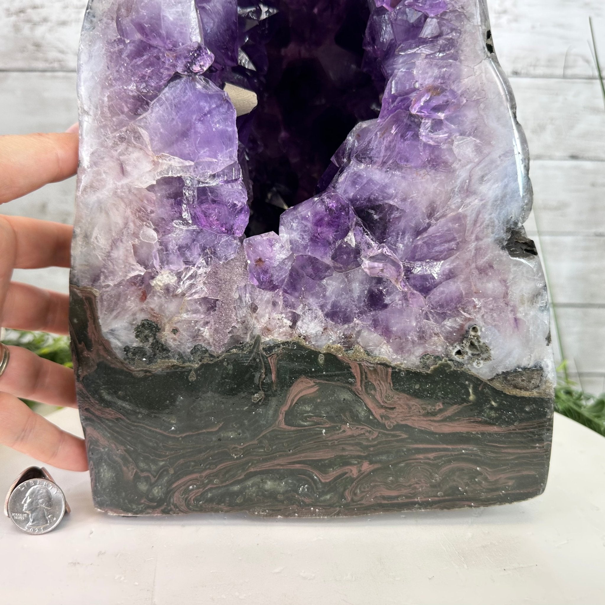Extra Quality Polished Brazilian Amethyst Cathedral, 37 lbs & 13.5" tall Model #5602-0189 by Brazil Gems - Brazil GemsBrazil GemsExtra Quality Polished Brazilian Amethyst Cathedral, 37 lbs & 13.5" tall Model #5602-0189 by Brazil GemsPolished Cathedrals5602-0189