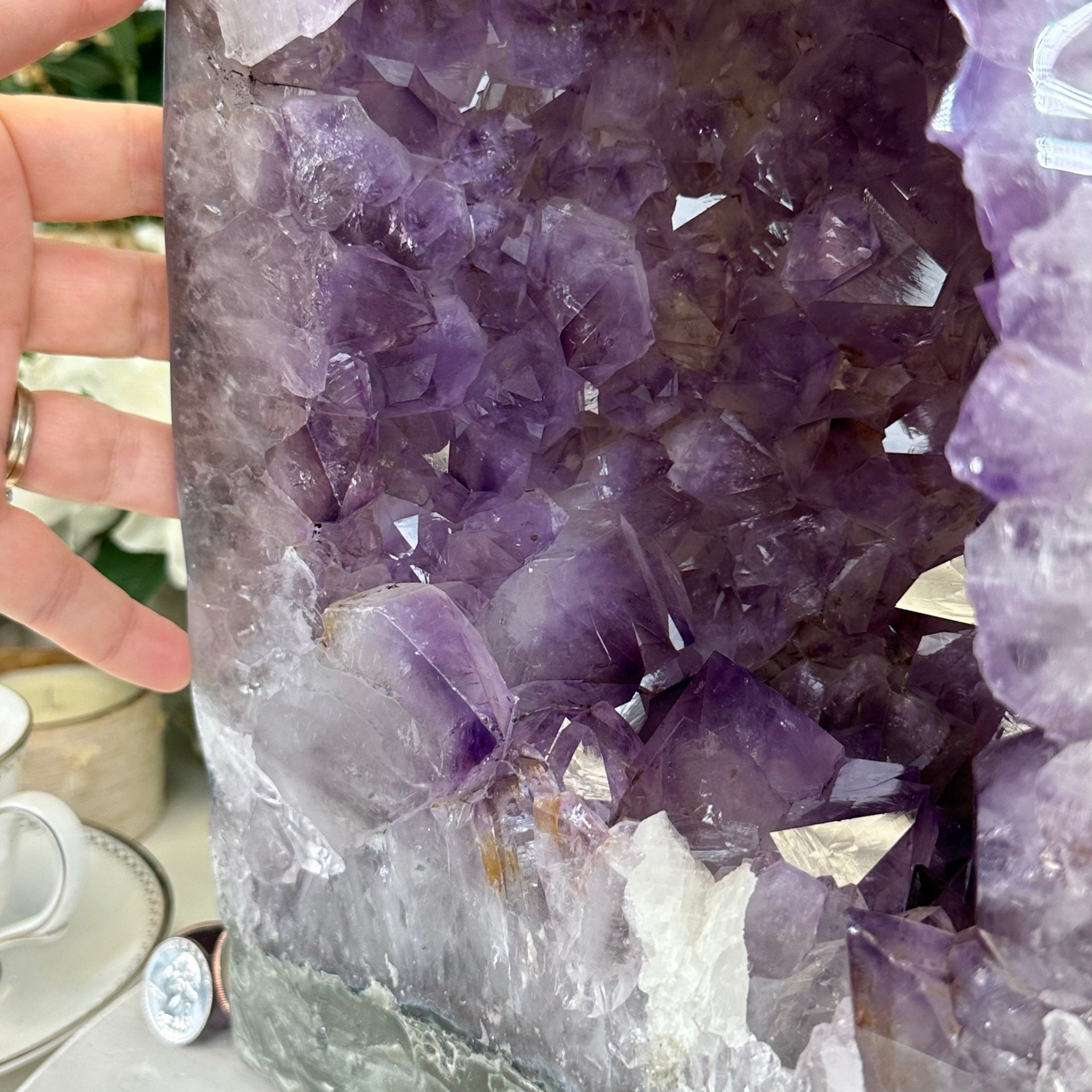 Extra Quality Polished Brazilian Amethyst Cathedral, 40 lbs & 15.5" tall Model #5602-0157 by Brazil Gems - Brazil GemsBrazil GemsExtra Quality Polished Brazilian Amethyst Cathedral, 40 lbs & 15.5" tall Model #5602-0157 by Brazil GemsPolished Cathedrals5602-0157