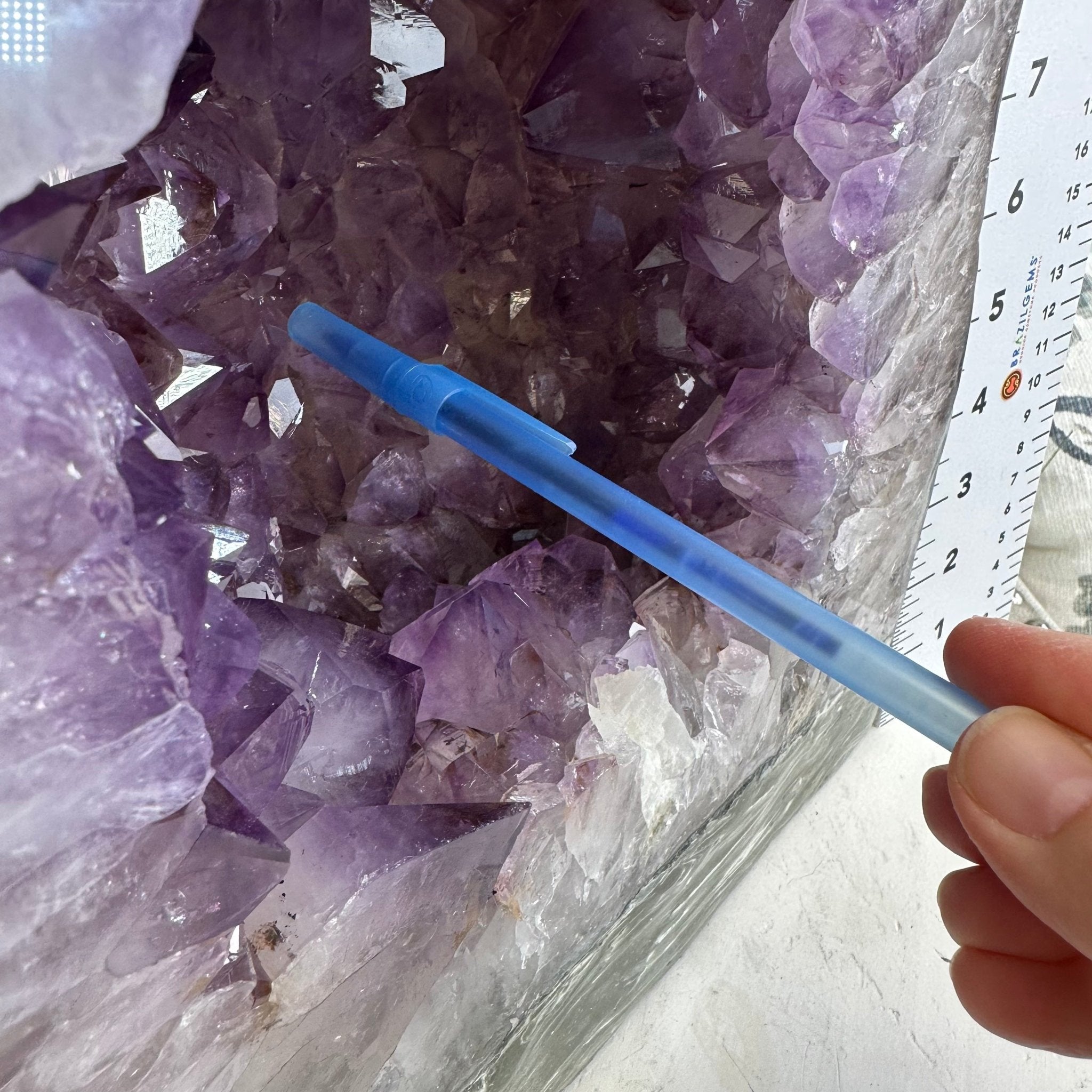 Extra Quality Polished Brazilian Amethyst Cathedral, 40 lbs & 15.5" tall Model #5602-0157 by Brazil Gems - Brazil GemsBrazil GemsExtra Quality Polished Brazilian Amethyst Cathedral, 40 lbs & 15.5" tall Model #5602-0157 by Brazil GemsPolished Cathedrals5602-0157