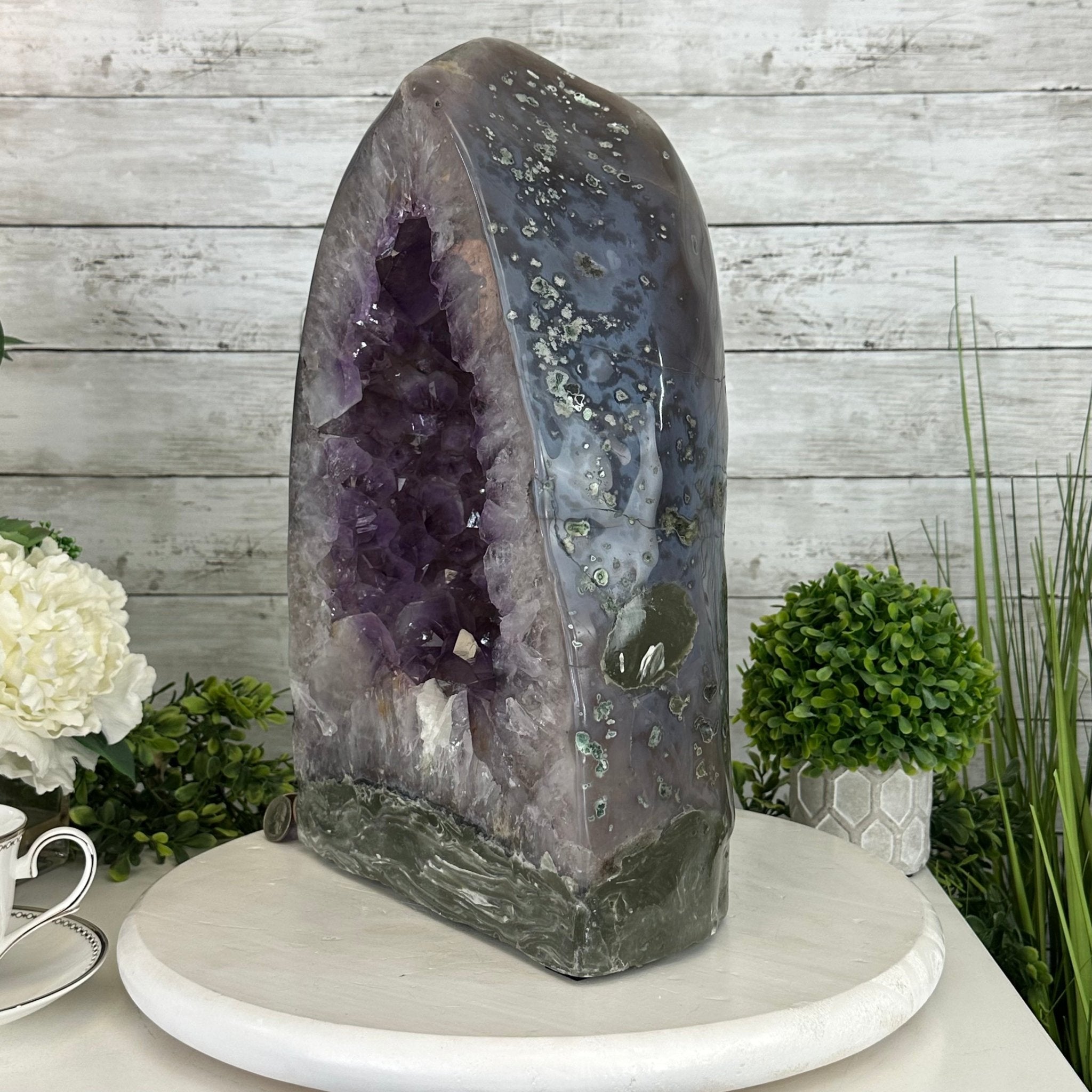 Extra Quality Polished Brazilian Amethyst Cathedral, 40 lbs & 15.5" tall Model #5602-0157 by Brazil Gems - Brazil GemsBrazil GemsExtra Quality Polished Brazilian Amethyst Cathedral, 40 lbs & 15.5" tall Model #5602-0157 by Brazil GemsPolished Cathedrals5602-0157