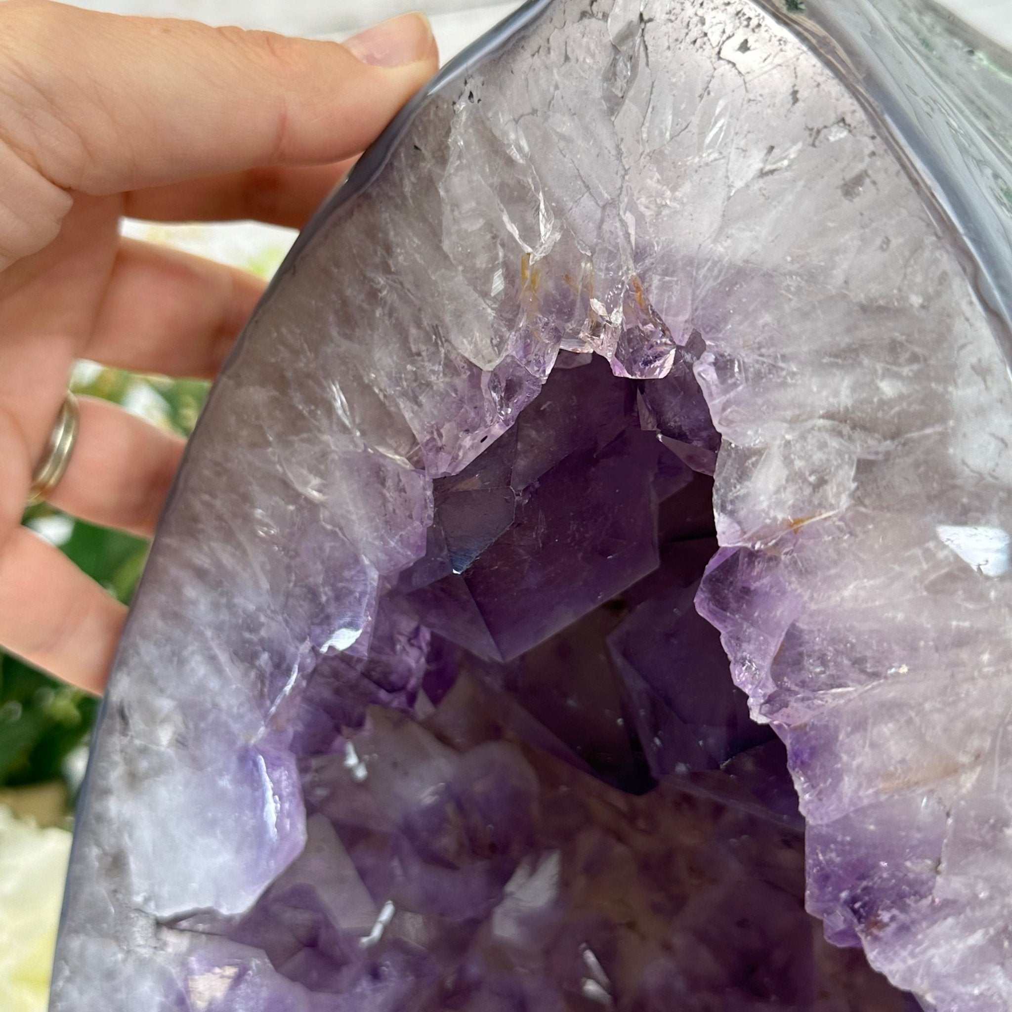 Extra Quality Polished Brazilian Amethyst Cathedral, 40 lbs & 15.5" tall Model #5602-0157 by Brazil Gems - Brazil GemsBrazil GemsExtra Quality Polished Brazilian Amethyst Cathedral, 40 lbs & 15.5" tall Model #5602-0157 by Brazil GemsPolished Cathedrals5602-0157