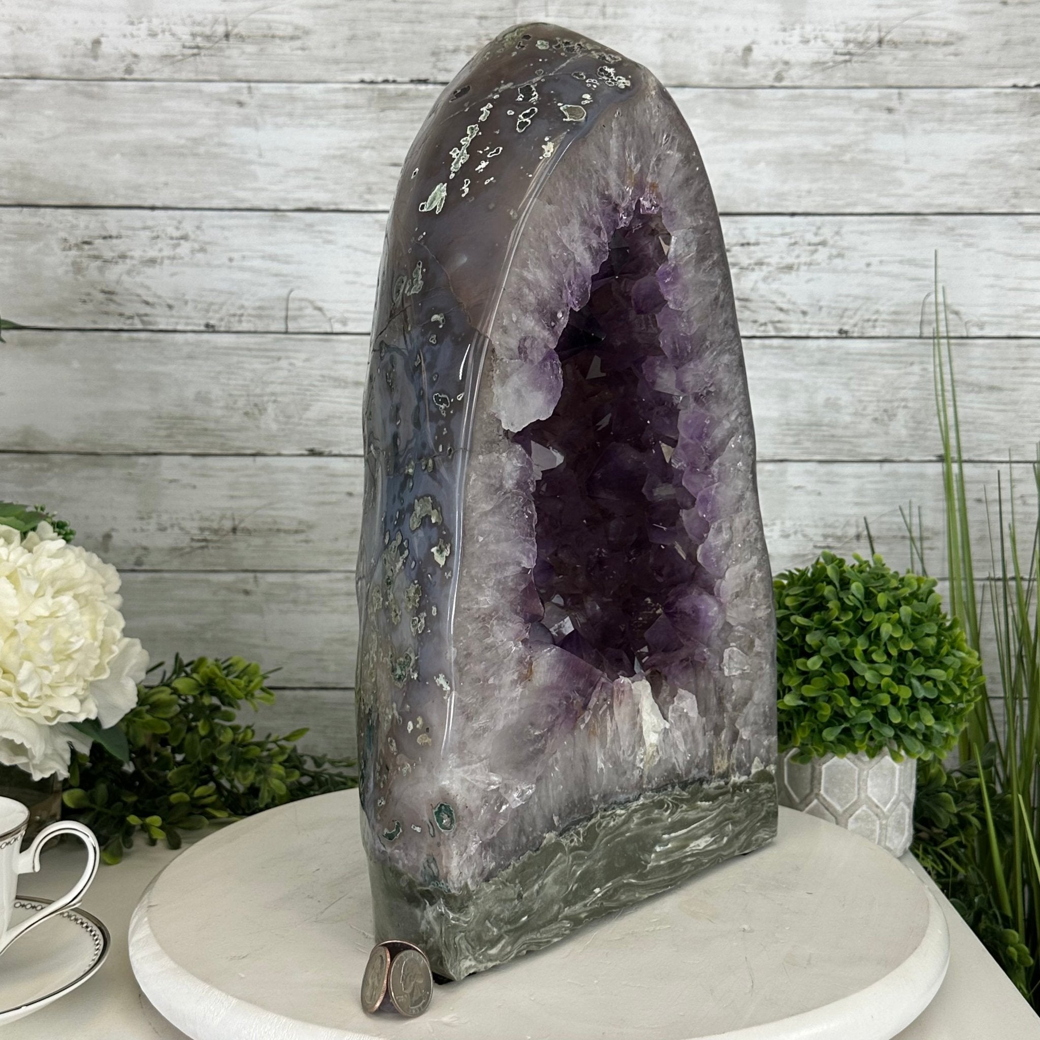 Extra Quality Polished Brazilian Amethyst Cathedral, 40 lbs & 15.5" tall Model #5602-0157 by Brazil Gems - Brazil GemsBrazil GemsExtra Quality Polished Brazilian Amethyst Cathedral, 40 lbs & 15.5" tall Model #5602-0157 by Brazil GemsPolished Cathedrals5602-0157