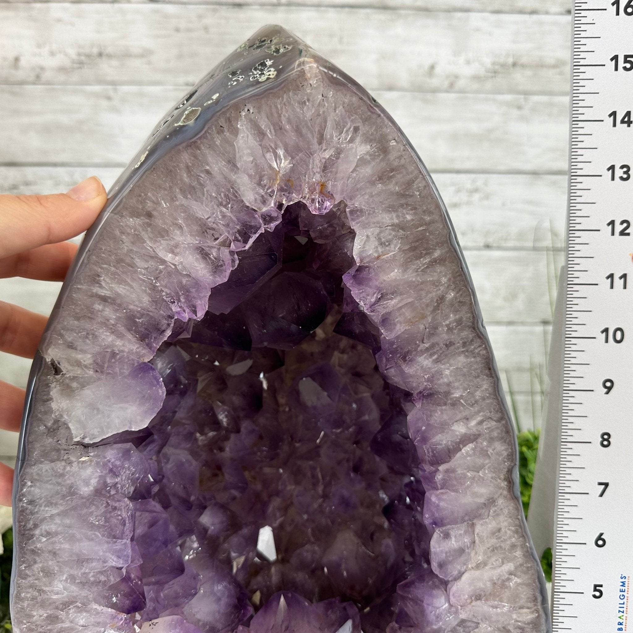 Extra Quality Polished Brazilian Amethyst Cathedral, 40 lbs & 15.5" tall Model #5602-0157 by Brazil Gems - Brazil GemsBrazil GemsExtra Quality Polished Brazilian Amethyst Cathedral, 40 lbs & 15.5" tall Model #5602-0157 by Brazil GemsPolished Cathedrals5602-0157