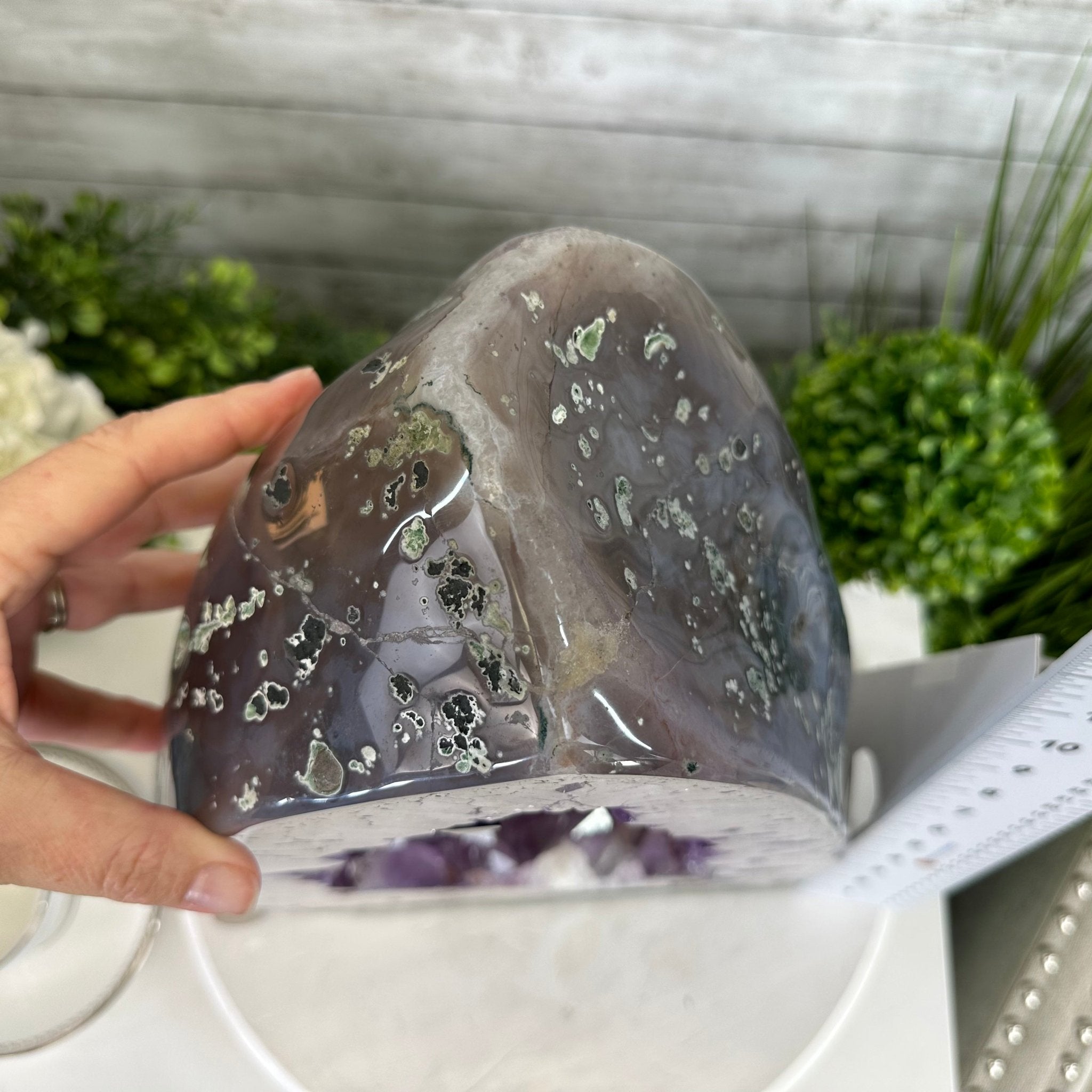 Extra Quality Polished Brazilian Amethyst Cathedral, 40 lbs & 15.5" tall Model #5602-0157 by Brazil Gems - Brazil GemsBrazil GemsExtra Quality Polished Brazilian Amethyst Cathedral, 40 lbs & 15.5" tall Model #5602-0157 by Brazil GemsPolished Cathedrals5602-0157