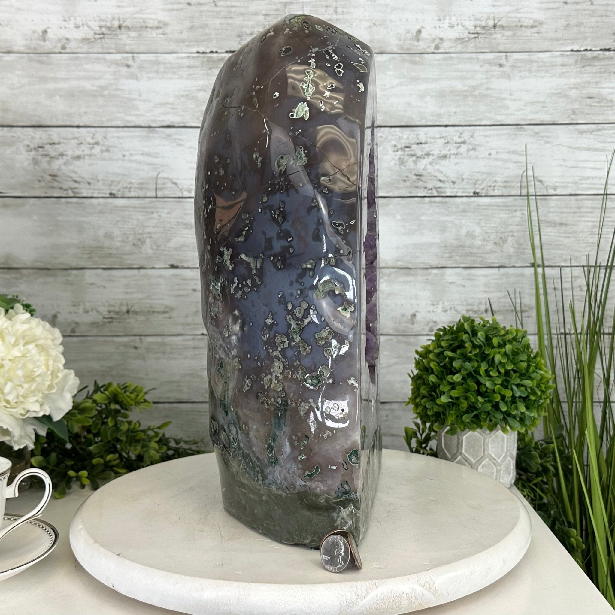 Extra Quality Polished Brazilian Amethyst Cathedral, 40 lbs & 15.5" tall Model #5602-0157 by Brazil Gems - Brazil GemsBrazil GemsExtra Quality Polished Brazilian Amethyst Cathedral, 40 lbs & 15.5" tall Model #5602-0157 by Brazil GemsPolished Cathedrals5602-0157