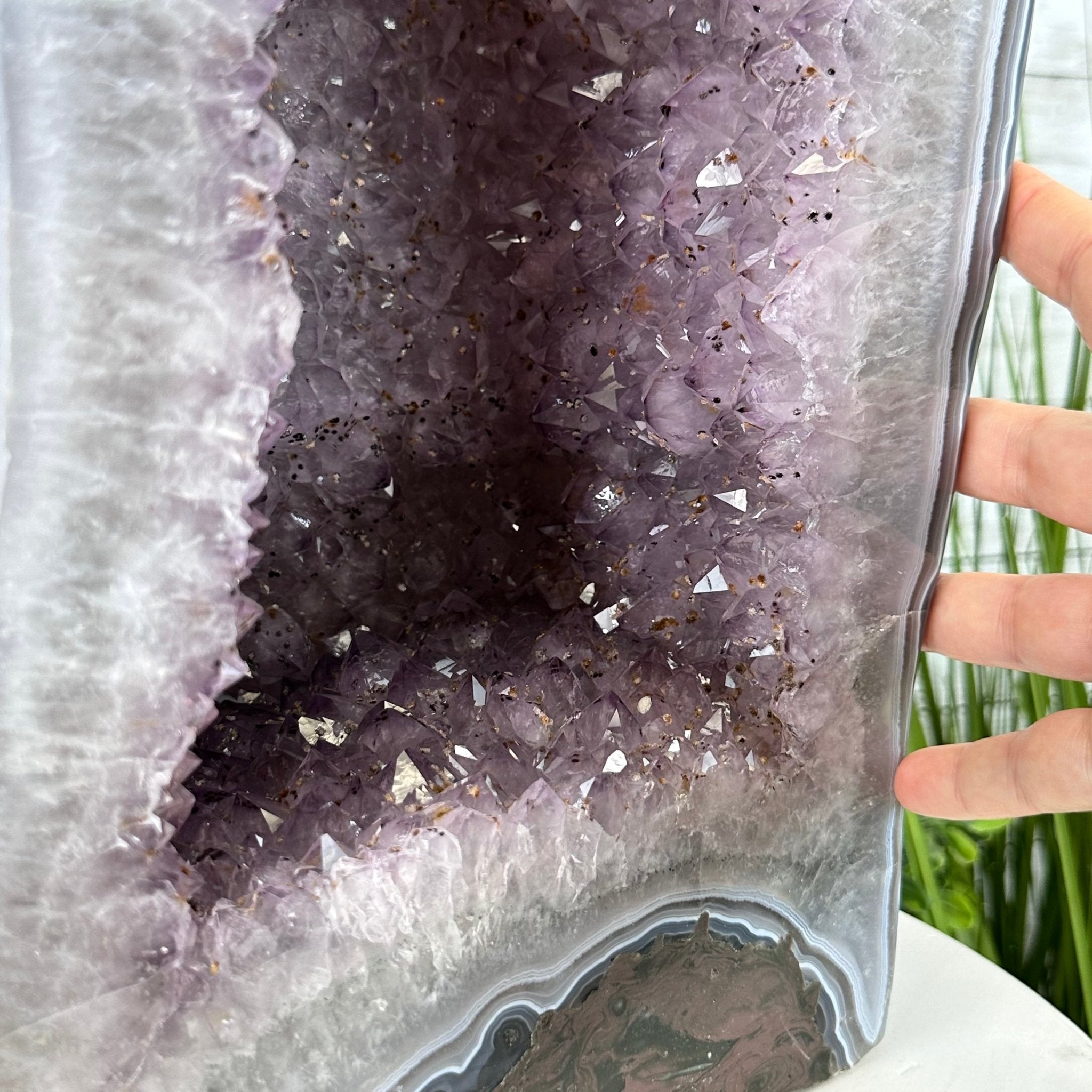 Extra Quality Polished Brazilian Amethyst Cathedral, 47.2 lbs & 18.6" tall Model #5602-0194 by Brazil Gems - Brazil GemsBrazil GemsExtra Quality Polished Brazilian Amethyst Cathedral, 47.2 lbs & 18.6" tall Model #5602-0194 by Brazil GemsPolished Cathedrals5602-0194