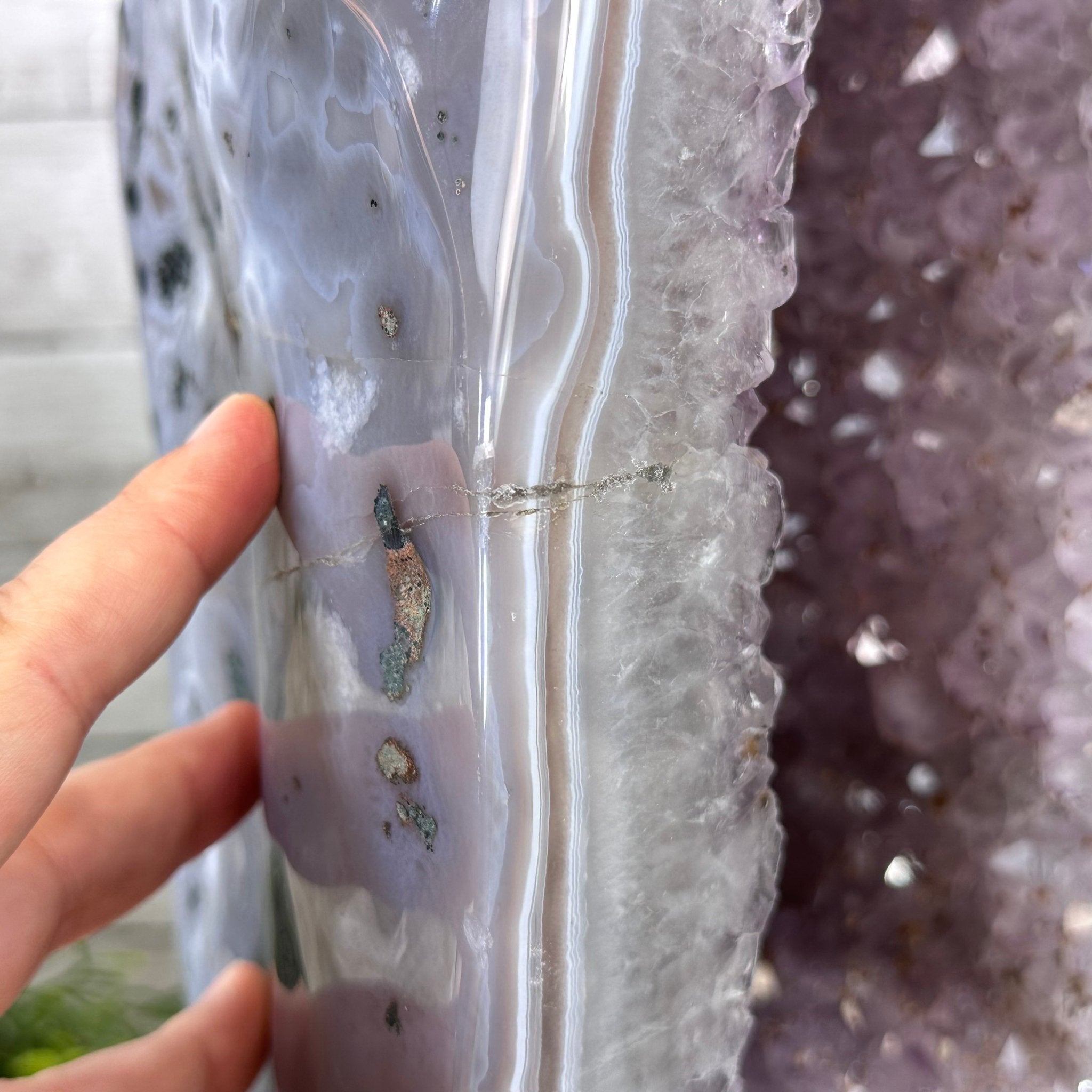 Extra Quality Polished Brazilian Amethyst Cathedral, 47.2 lbs & 18.6" tall Model #5602-0194 by Brazil Gems - Brazil GemsBrazil GemsExtra Quality Polished Brazilian Amethyst Cathedral, 47.2 lbs & 18.6" tall Model #5602-0194 by Brazil GemsPolished Cathedrals5602-0194