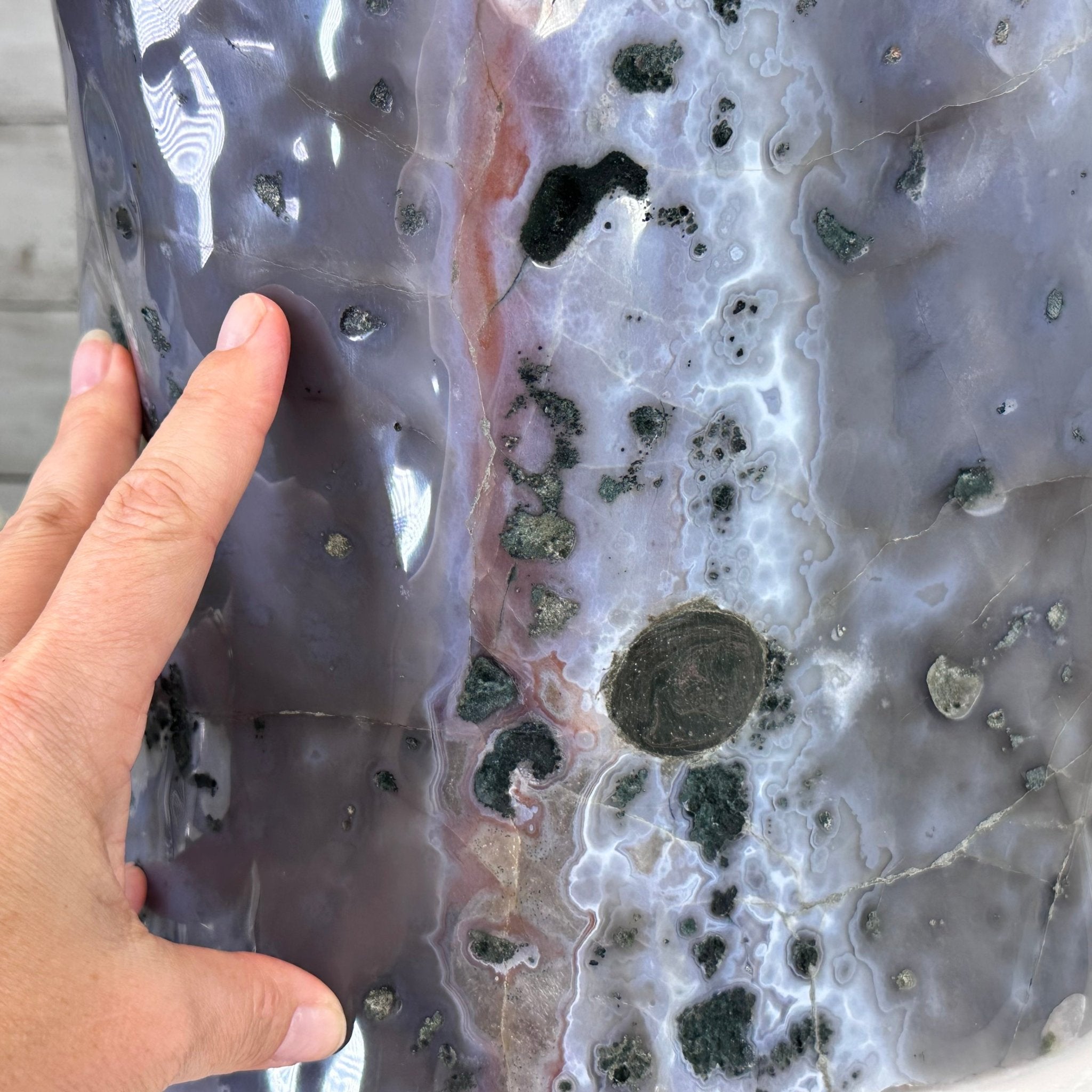 Extra Quality Polished Brazilian Amethyst Cathedral, 47.2 lbs & 18.6" tall Model #5602-0194 by Brazil Gems - Brazil GemsBrazil GemsExtra Quality Polished Brazilian Amethyst Cathedral, 47.2 lbs & 18.6" tall Model #5602-0194 by Brazil GemsPolished Cathedrals5602-0194