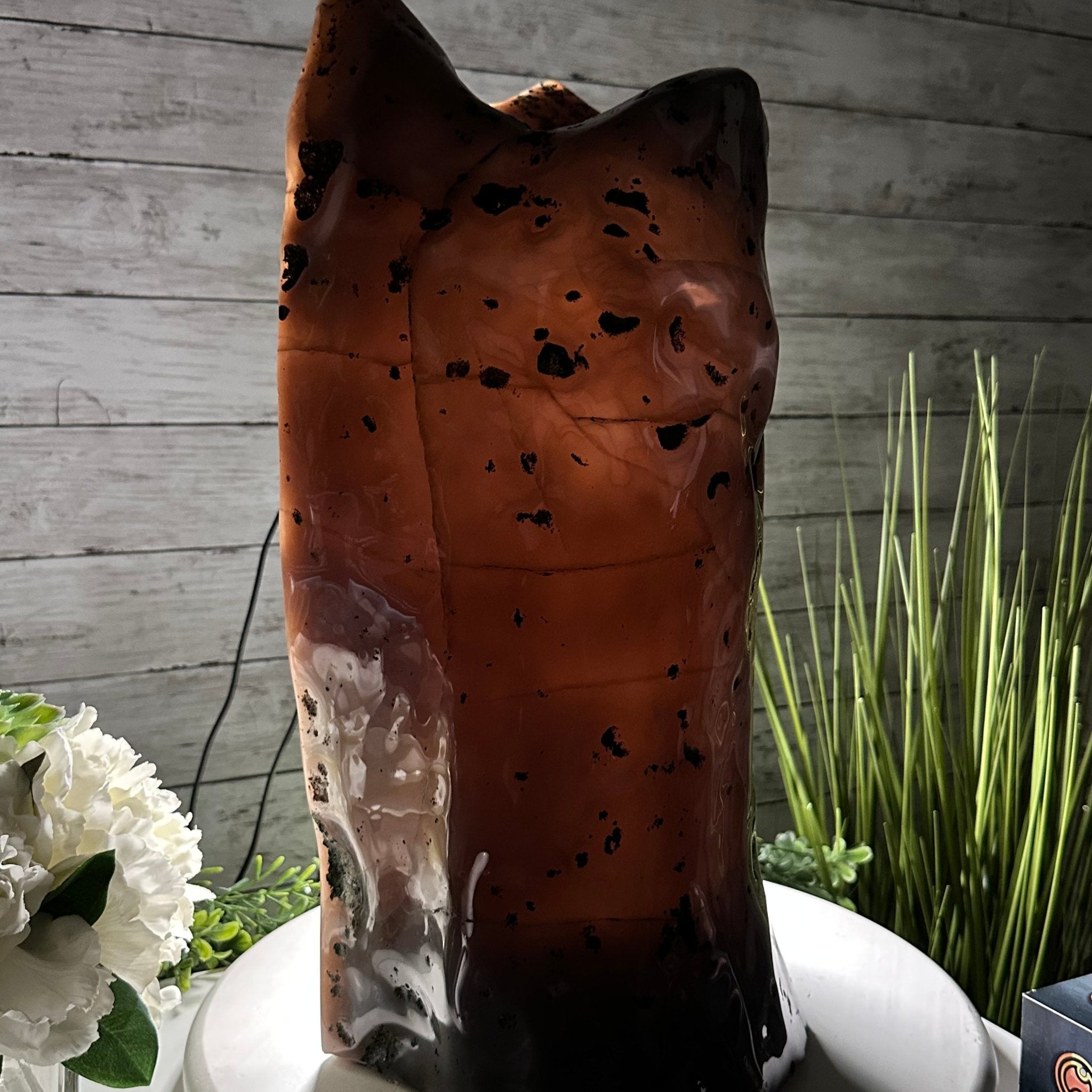 Extra Quality Polished Brazilian Amethyst Cathedral, 47.2 lbs & 18.6" tall Model #5602-0194 by Brazil Gems - Brazil GemsBrazil GemsExtra Quality Polished Brazilian Amethyst Cathedral, 47.2 lbs & 18.6" tall Model #5602-0194 by Brazil GemsPolished Cathedrals5602-0194