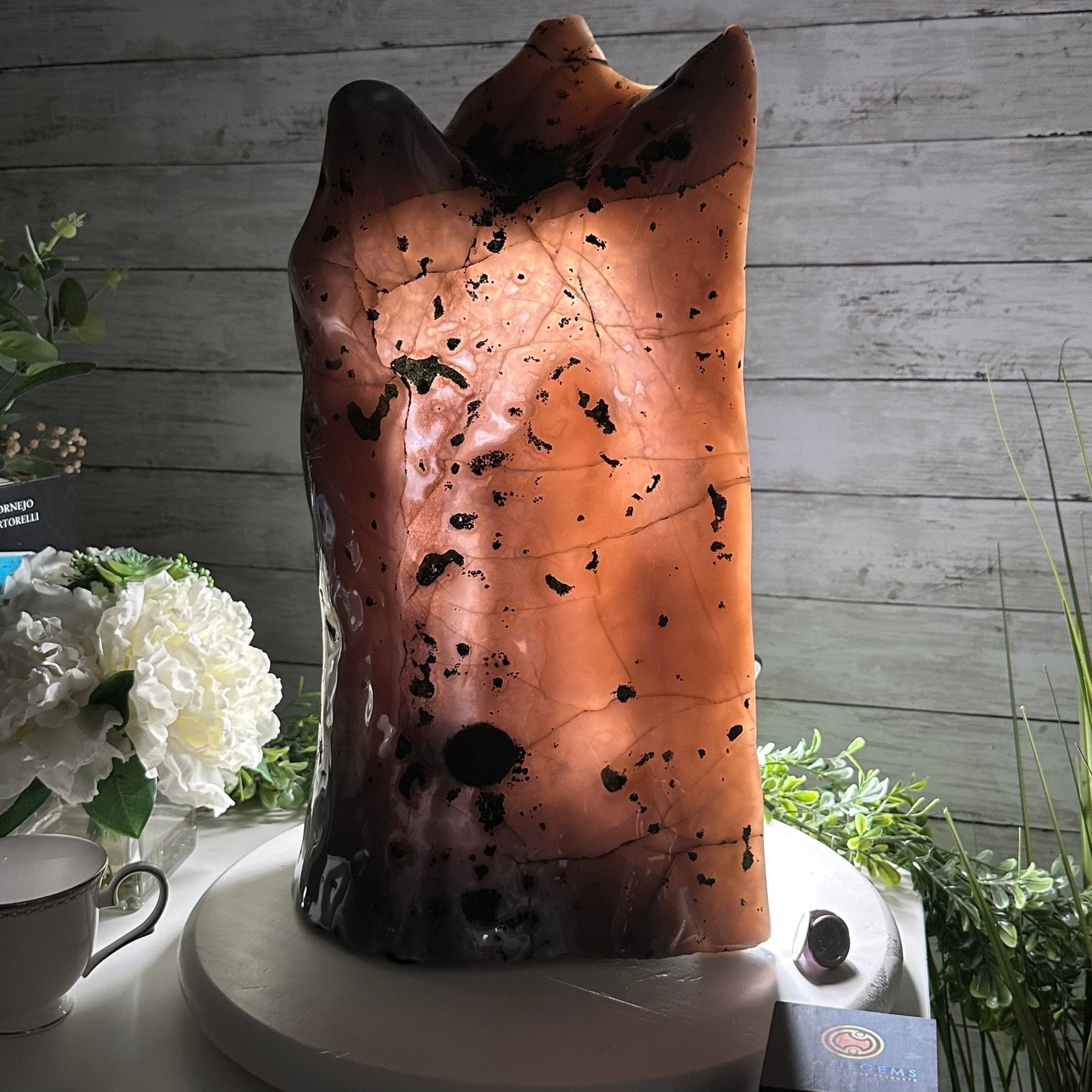 Extra Quality Polished Brazilian Amethyst Cathedral, 47.2 lbs & 18.6" tall Model #5602-0194 by Brazil Gems - Brazil GemsBrazil GemsExtra Quality Polished Brazilian Amethyst Cathedral, 47.2 lbs & 18.6" tall Model #5602-0194 by Brazil GemsPolished Cathedrals5602-0194