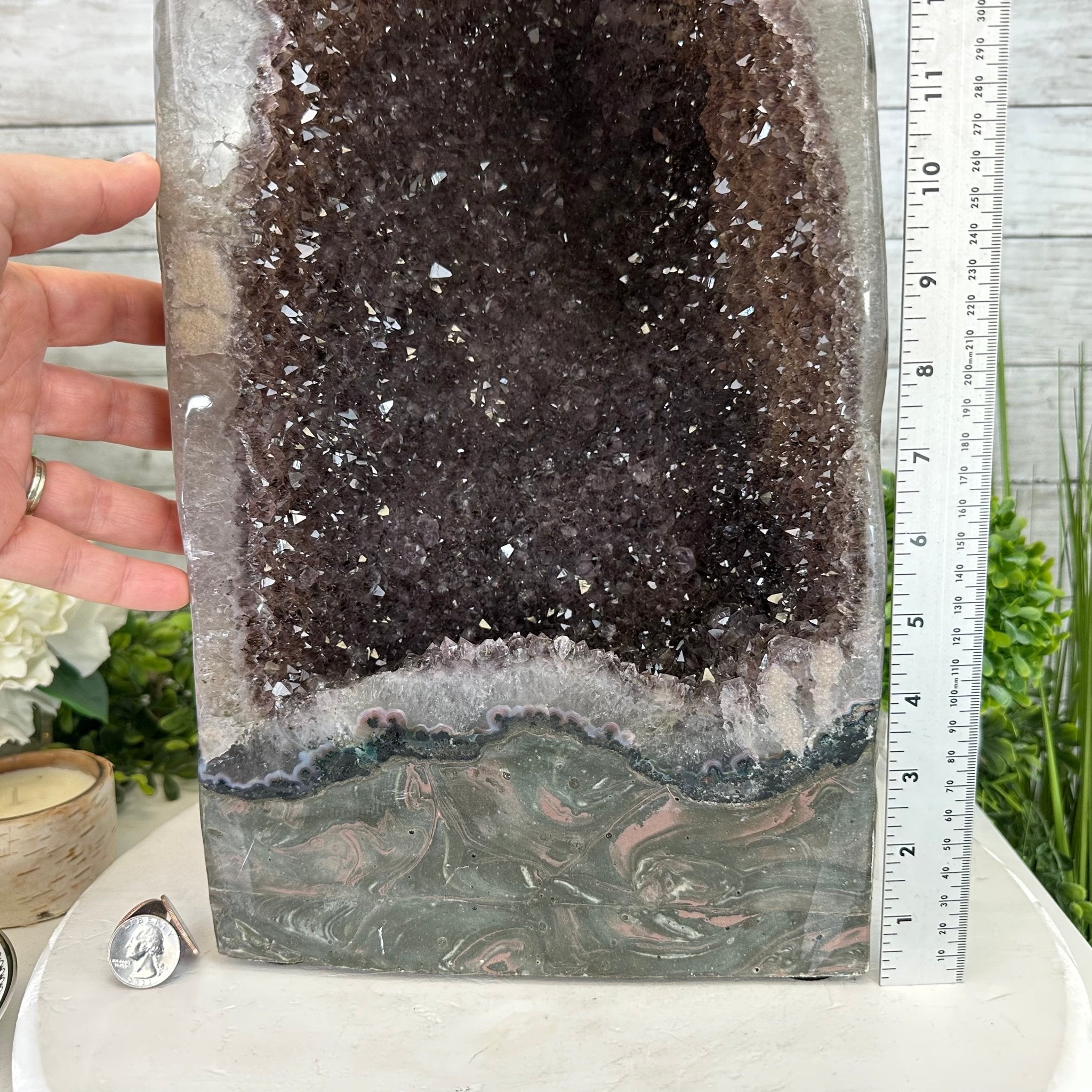 Extra Quality Polished Brazilian Amethyst Cathedral, 51.7 lbs & 30.5" tall Model #5602-0158 by Brazil Gems - Brazil GemsBrazil GemsExtra Quality Polished Brazilian Amethyst Cathedral, 51.7 lbs & 30.5" tall Model #5602-0158 by Brazil GemsPolished Cathedrals5602-0158