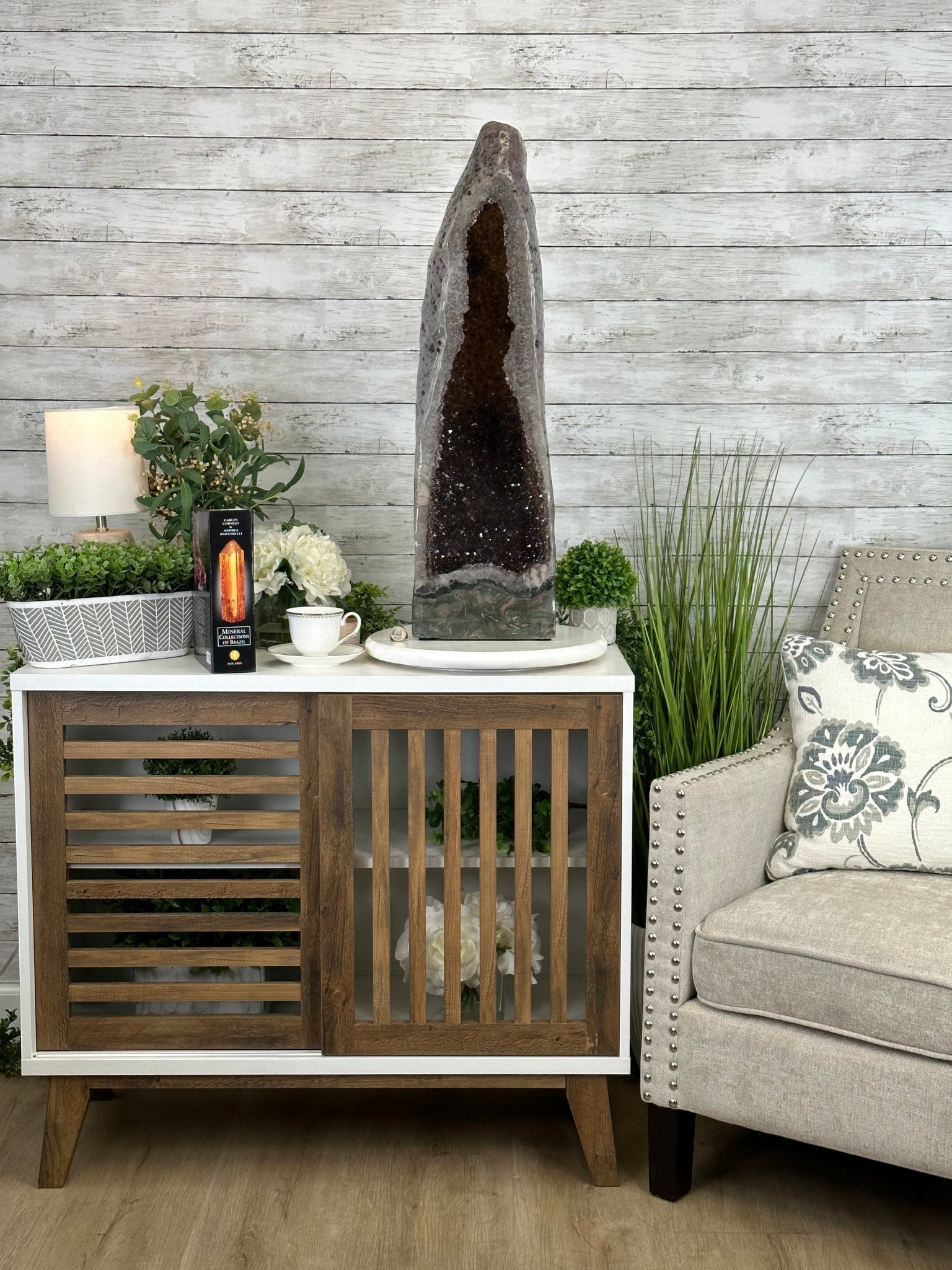 Extra Quality Polished Brazilian Amethyst Cathedral, 51.7 lbs & 30.5" tall Model #5602-0158 by Brazil Gems - Brazil GemsBrazil GemsExtra Quality Polished Brazilian Amethyst Cathedral, 51.7 lbs & 30.5" tall Model #5602-0158 by Brazil GemsPolished Cathedrals5602-0158