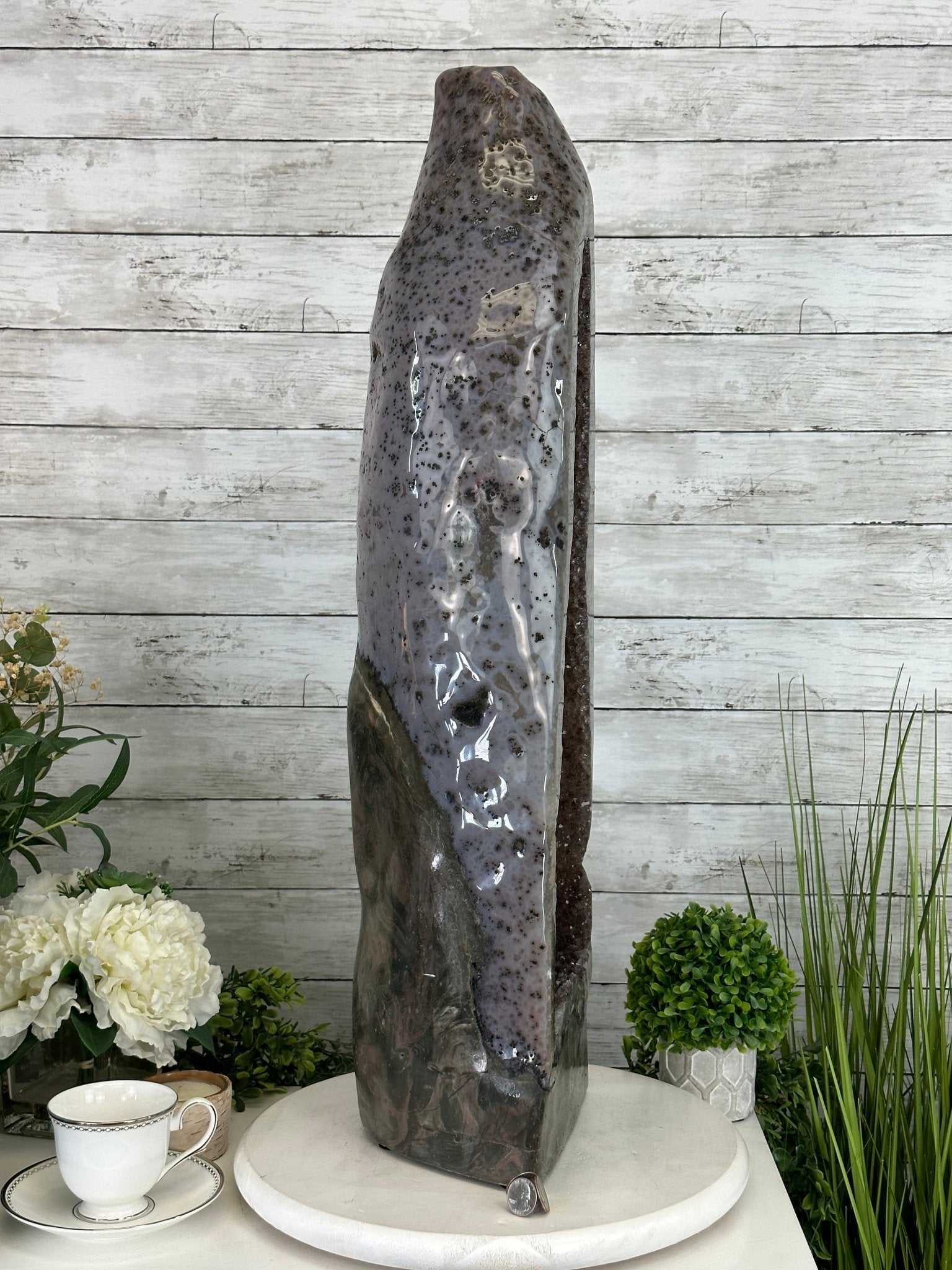 Extra Quality Polished Brazilian Amethyst Cathedral, 51.7 lbs & 30.5" tall Model #5602-0158 by Brazil Gems - Brazil GemsBrazil GemsExtra Quality Polished Brazilian Amethyst Cathedral, 51.7 lbs & 30.5" tall Model #5602-0158 by Brazil GemsPolished Cathedrals5602-0158