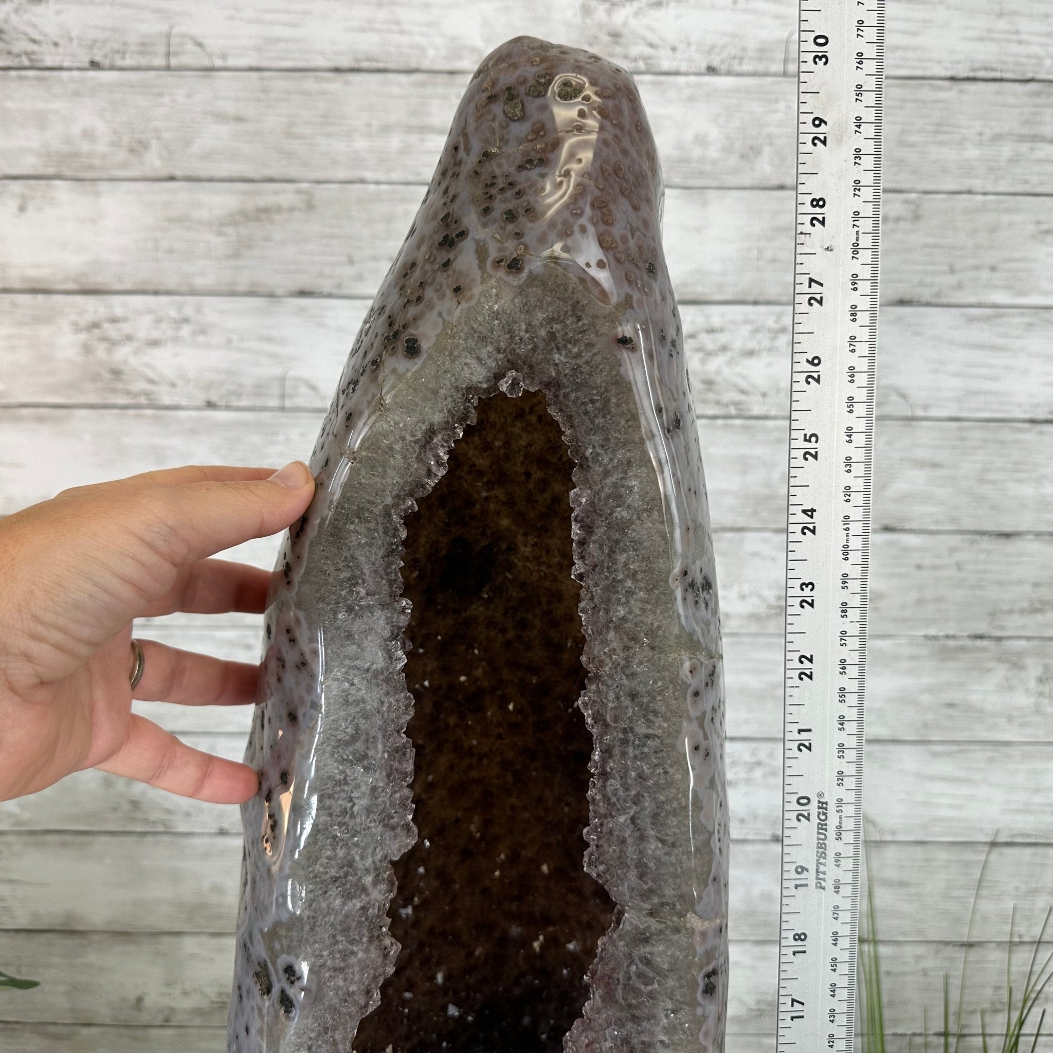 Extra Quality Polished Brazilian Amethyst Cathedral, 51.7 lbs & 30.5" tall Model #5602-0158 by Brazil Gems - Brazil GemsBrazil GemsExtra Quality Polished Brazilian Amethyst Cathedral, 51.7 lbs & 30.5" tall Model #5602-0158 by Brazil GemsPolished Cathedrals5602-0158