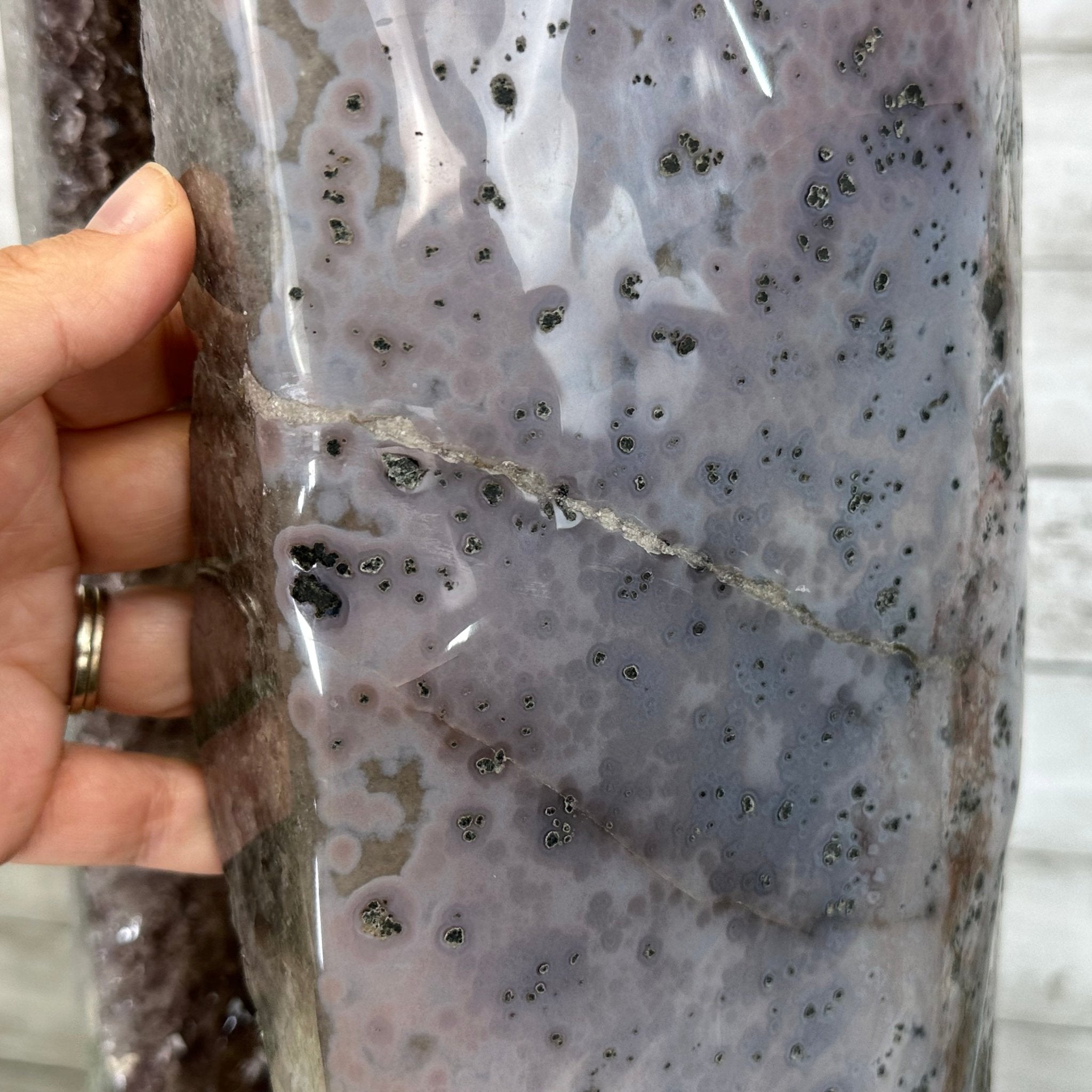 Extra Quality Polished Brazilian Amethyst Cathedral, 51.7 lbs & 30.5" tall Model #5602-0158 by Brazil Gems - Brazil GemsBrazil GemsExtra Quality Polished Brazilian Amethyst Cathedral, 51.7 lbs & 30.5" tall Model #5602-0158 by Brazil GemsPolished Cathedrals5602-0158