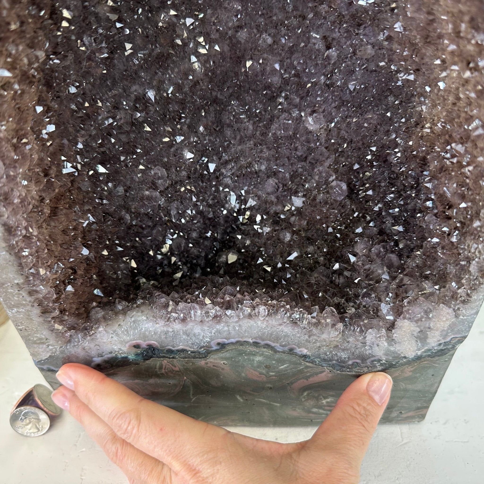 Extra Quality Polished Brazilian Amethyst Cathedral, 51.7 lbs & 30.5" tall Model #5602-0158 by Brazil Gems - Brazil GemsBrazil GemsExtra Quality Polished Brazilian Amethyst Cathedral, 51.7 lbs & 30.5" tall Model #5602-0158 by Brazil GemsPolished Cathedrals5602-0158