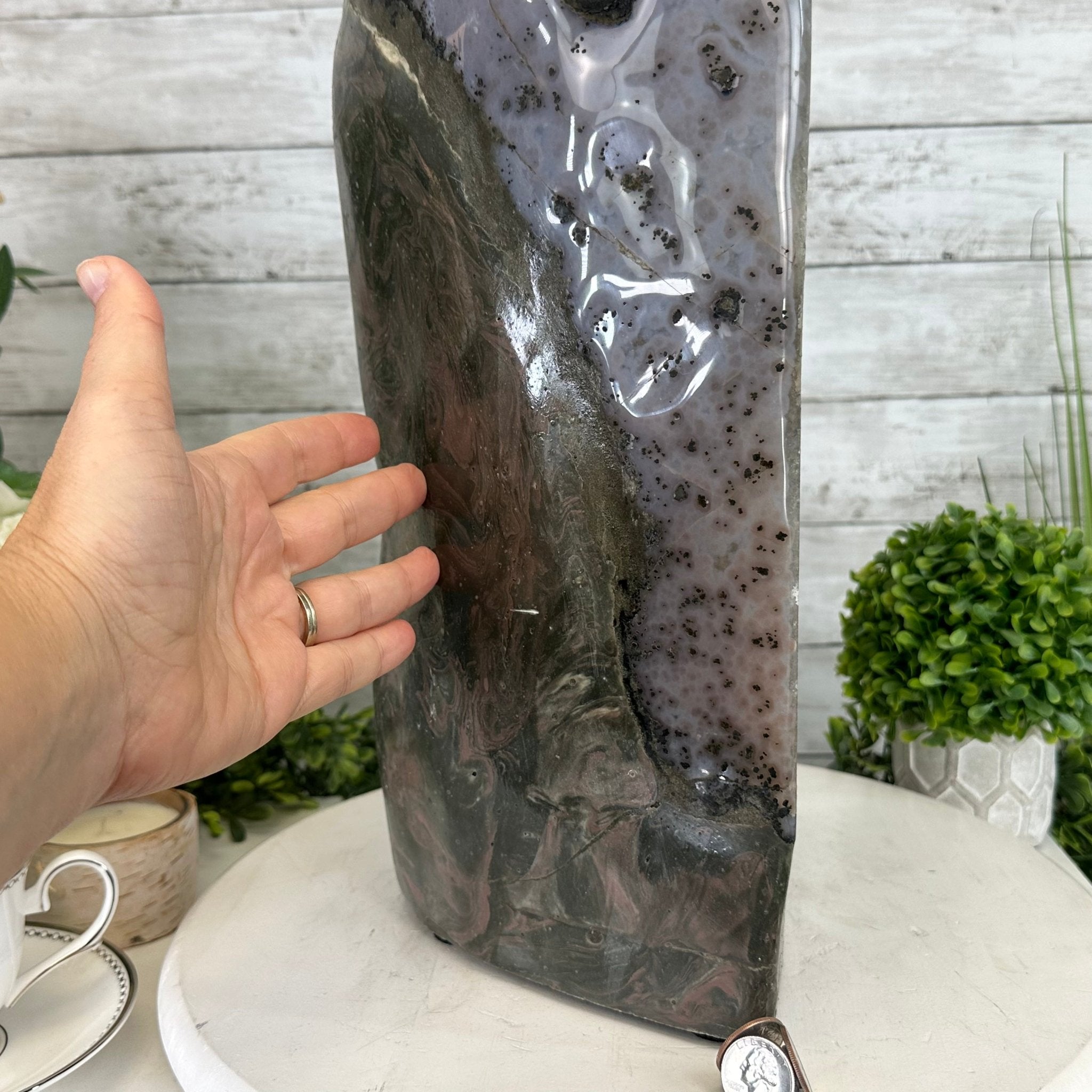 Extra Quality Polished Brazilian Amethyst Cathedral, 51.7 lbs & 30.5" tall Model #5602-0158 by Brazil Gems - Brazil GemsBrazil GemsExtra Quality Polished Brazilian Amethyst Cathedral, 51.7 lbs & 30.5" tall Model #5602-0158 by Brazil GemsPolished Cathedrals5602-0158