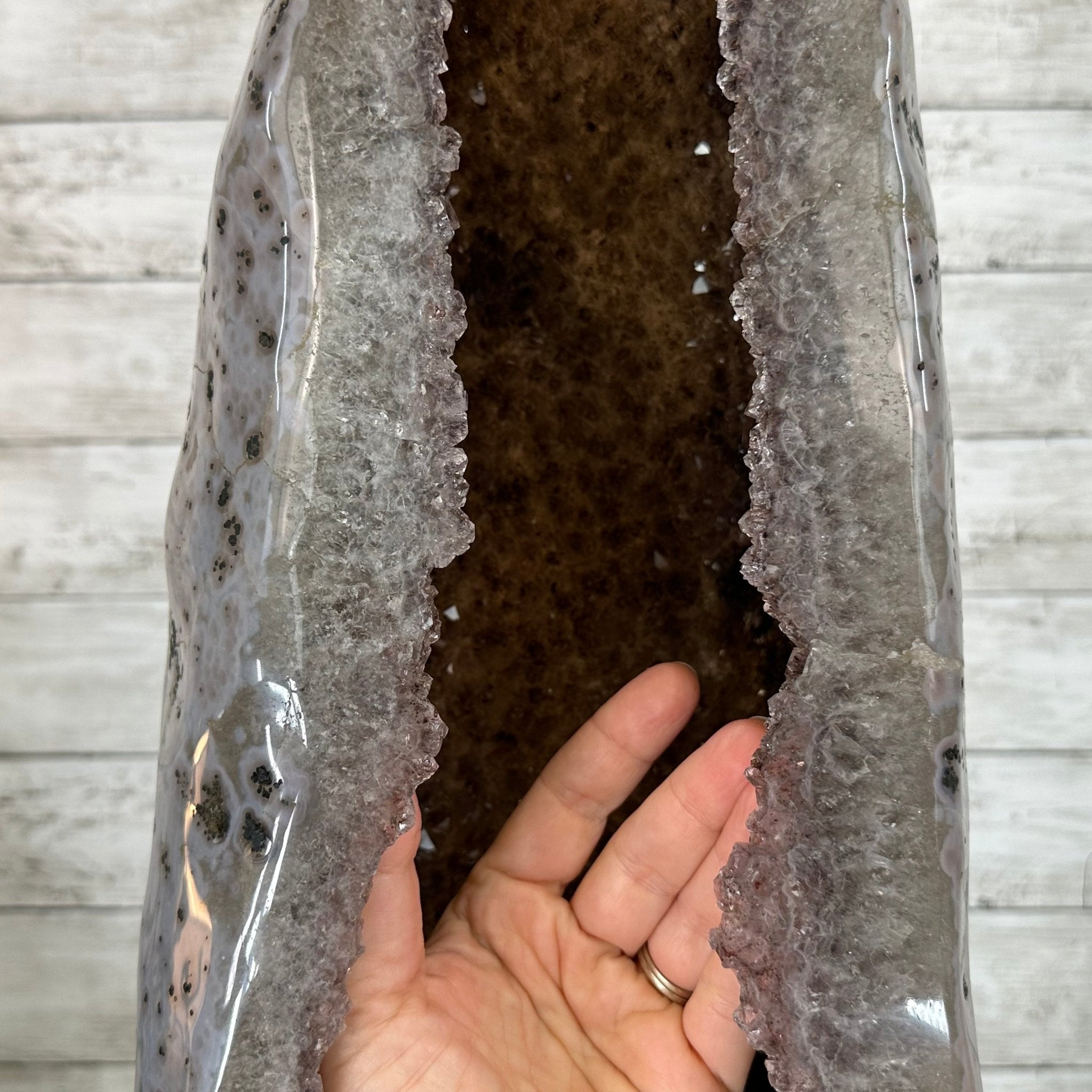 Extra Quality Polished Brazilian Amethyst Cathedral, 51.7 lbs & 30.5" tall Model #5602-0158 by Brazil Gems - Brazil GemsBrazil GemsExtra Quality Polished Brazilian Amethyst Cathedral, 51.7 lbs & 30.5" tall Model #5602-0158 by Brazil GemsPolished Cathedrals5602-0158