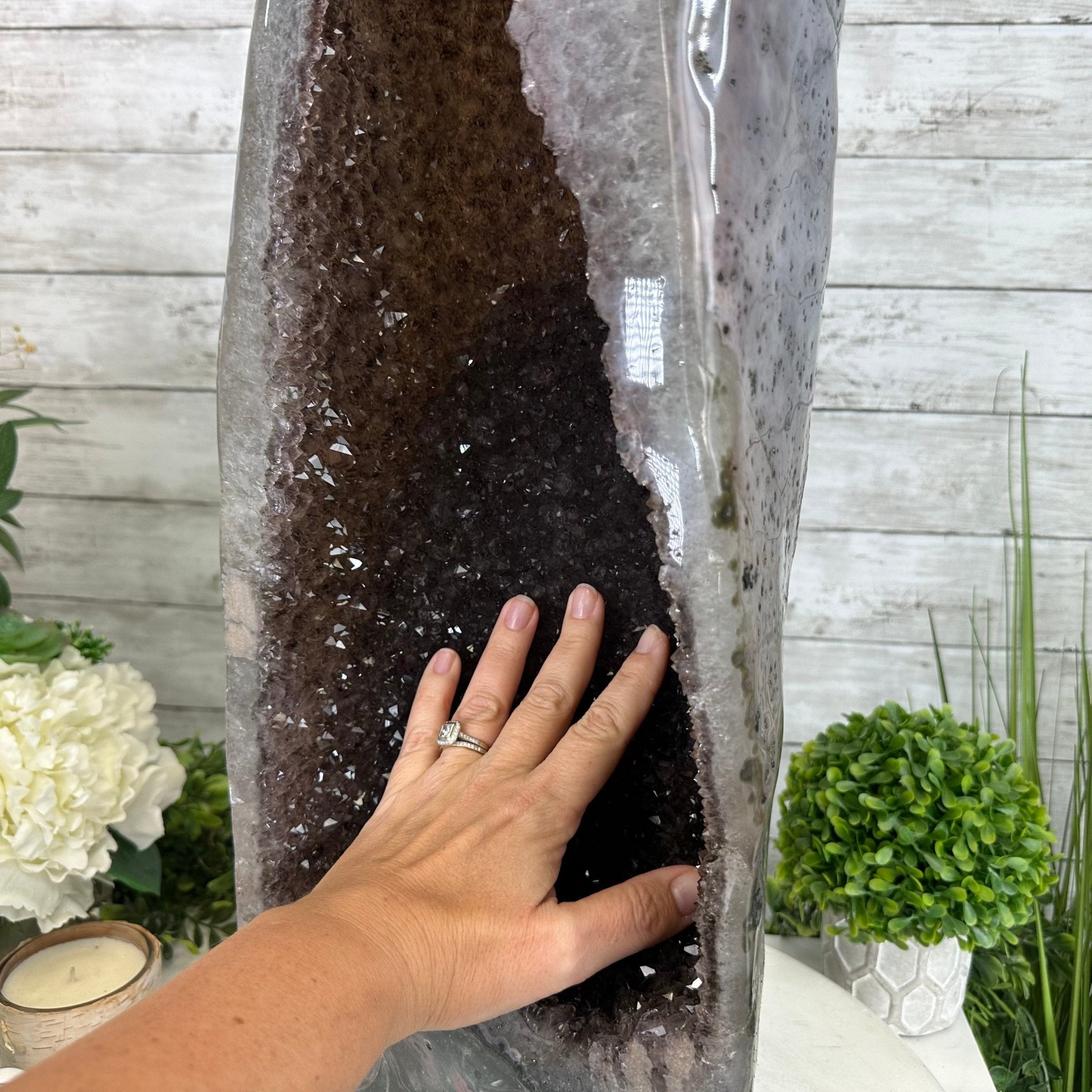 Extra Quality Polished Brazilian Amethyst Cathedral, 51.7 lbs & 30.5" tall Model #5602-0158 by Brazil Gems - Brazil GemsBrazil GemsExtra Quality Polished Brazilian Amethyst Cathedral, 51.7 lbs & 30.5" tall Model #5602-0158 by Brazil GemsPolished Cathedrals5602-0158