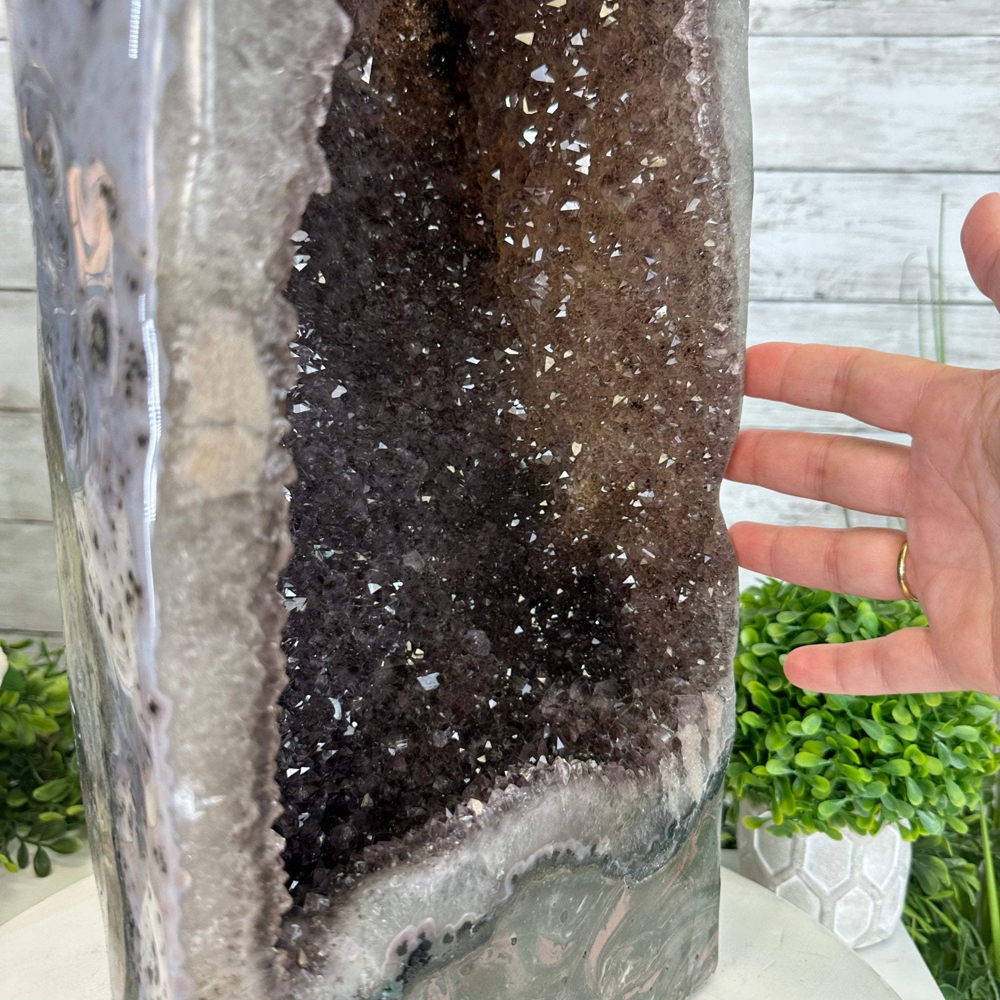 Extra Quality Polished Brazilian Amethyst Cathedral, 51.7 lbs & 30.5" tall Model #5602-0158 by Brazil Gems - Brazil GemsBrazil GemsExtra Quality Polished Brazilian Amethyst Cathedral, 51.7 lbs & 30.5" tall Model #5602-0158 by Brazil GemsPolished Cathedrals5602-0158