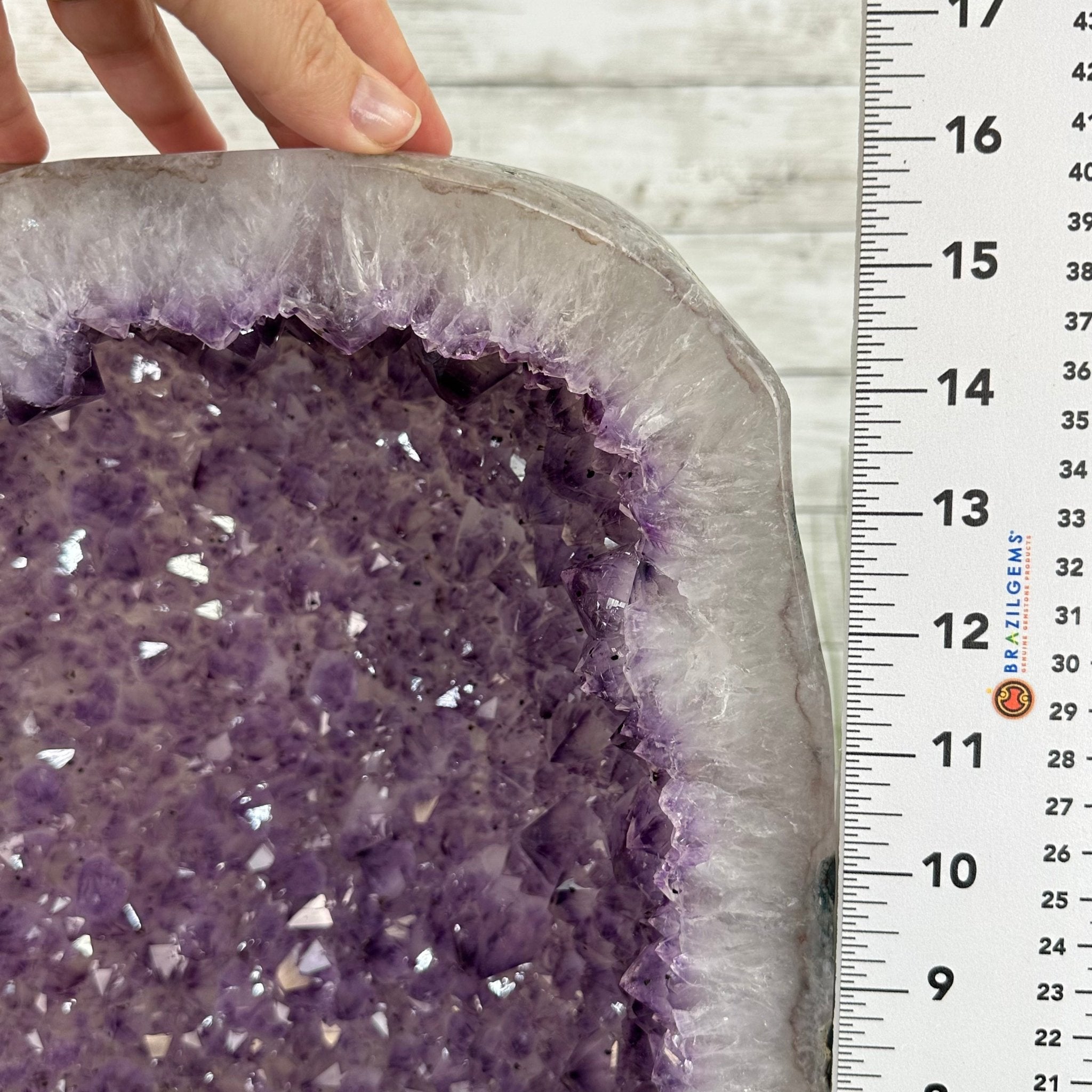Extra Quality Polished Brazilian Amethyst Cathedral, 62.6 lbs & 16.25" tall Model #5602-0161 by Brazil Gems - Brazil GemsBrazil GemsExtra Quality Polished Brazilian Amethyst Cathedral, 62.6 lbs & 16.25" tall Model #5602-0161 by Brazil GemsPolished Cathedrals5602-0161