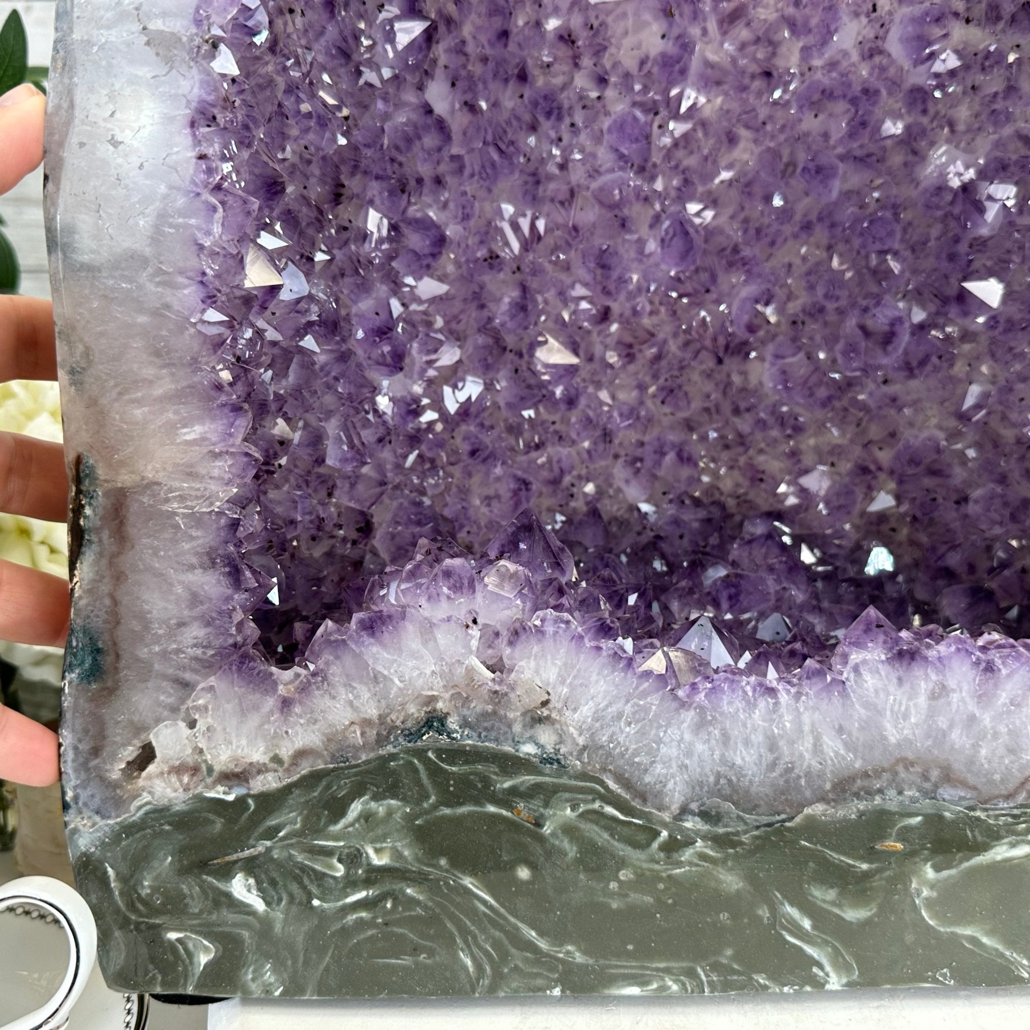 Extra Quality Polished Brazilian Amethyst Cathedral, 62.6 lbs & 16.25" tall Model #5602-0161 by Brazil Gems - Brazil GemsBrazil GemsExtra Quality Polished Brazilian Amethyst Cathedral, 62.6 lbs & 16.25" tall Model #5602-0161 by Brazil GemsPolished Cathedrals5602-0161