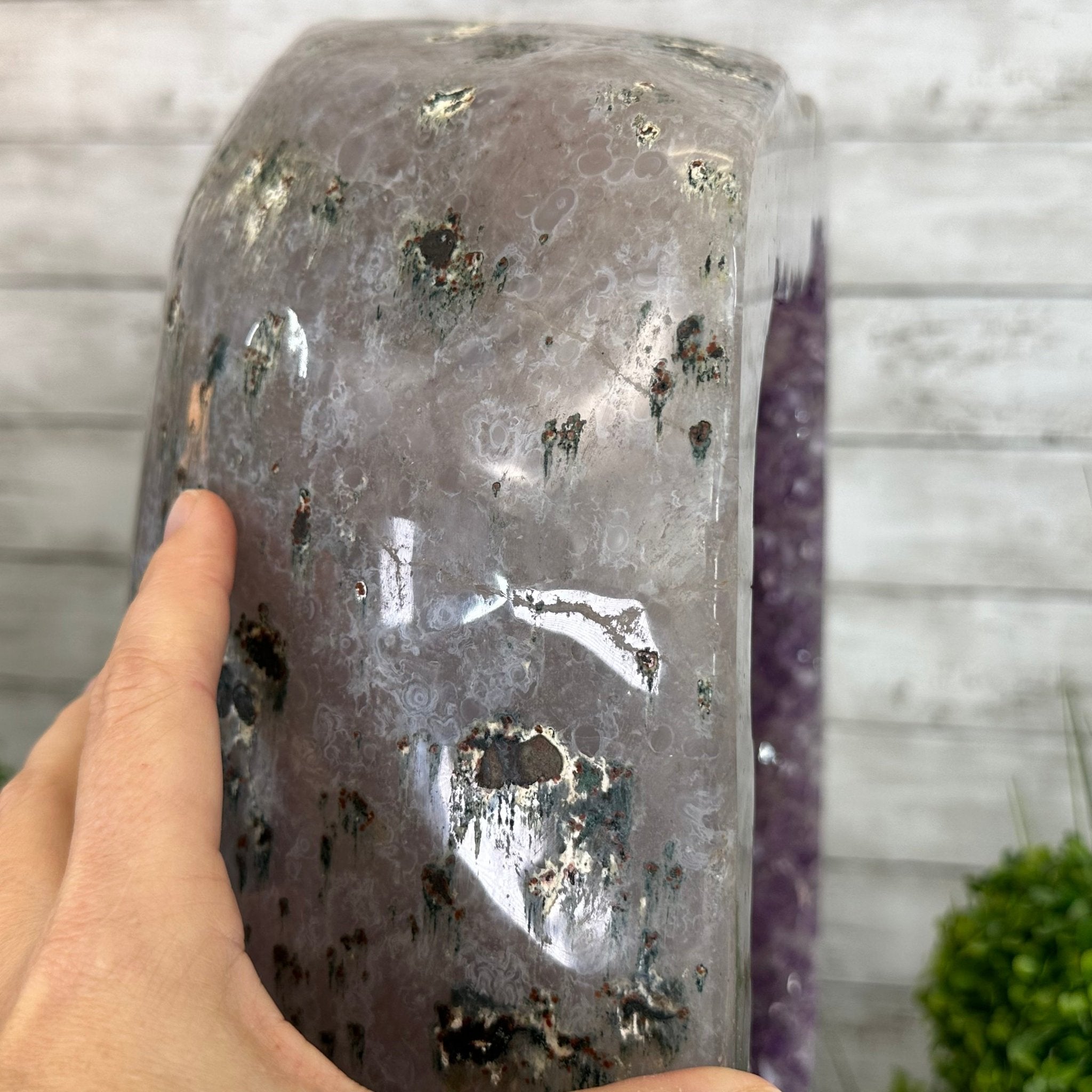 Extra Quality Polished Brazilian Amethyst Cathedral, 62.6 lbs & 16.25" tall Model #5602-0161 by Brazil Gems - Brazil GemsBrazil GemsExtra Quality Polished Brazilian Amethyst Cathedral, 62.6 lbs & 16.25" tall Model #5602-0161 by Brazil GemsPolished Cathedrals5602-0161