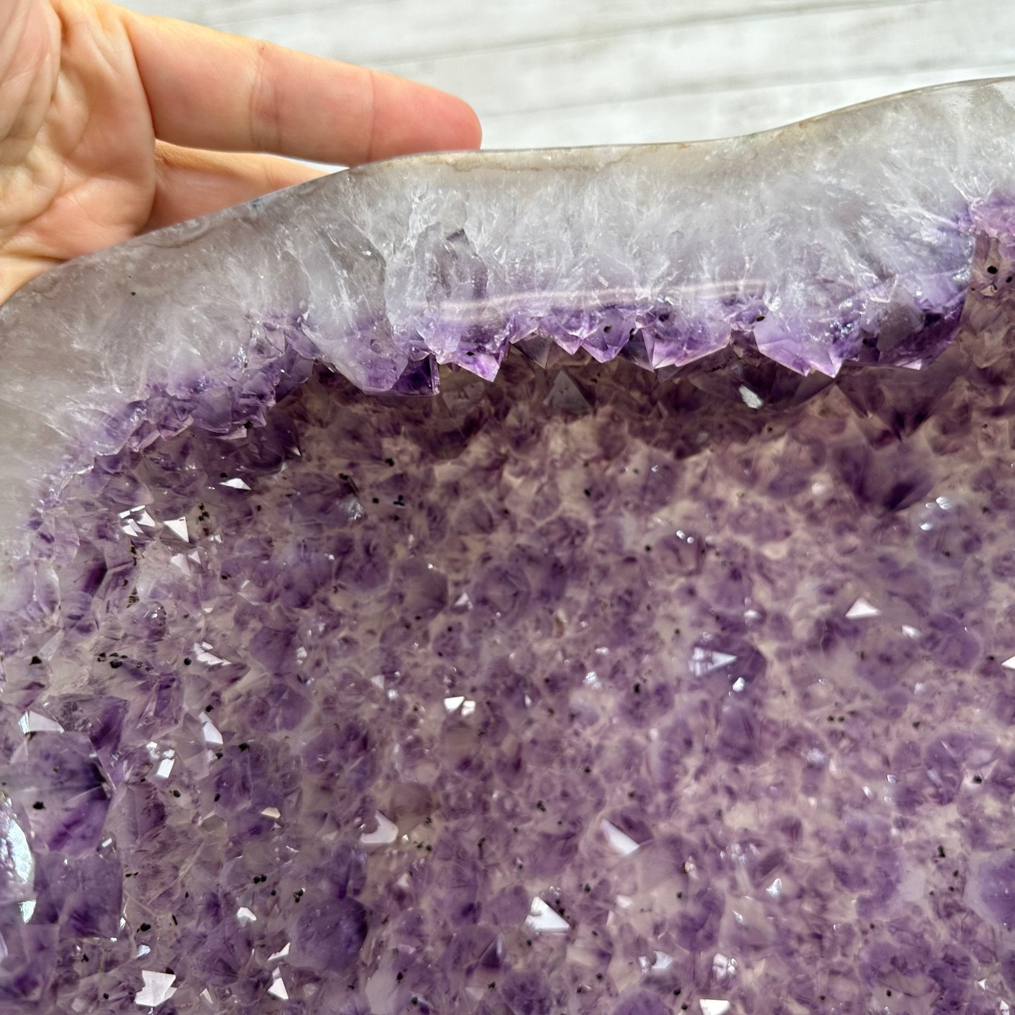 Extra Quality Polished Brazilian Amethyst Cathedral, 62.6 lbs & 16.25" tall Model #5602-0161 by Brazil Gems - Brazil GemsBrazil GemsExtra Quality Polished Brazilian Amethyst Cathedral, 62.6 lbs & 16.25" tall Model #5602-0161 by Brazil GemsPolished Cathedrals5602-0161