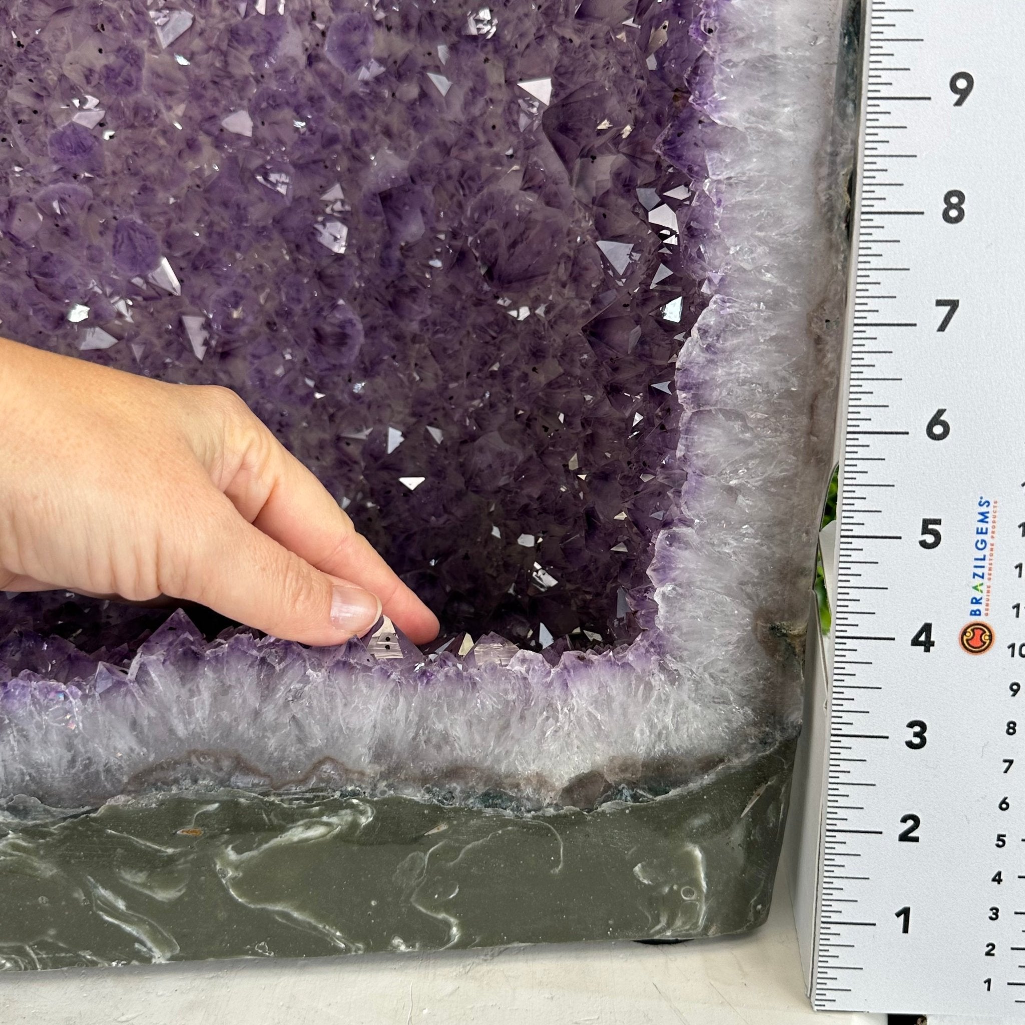 Extra Quality Polished Brazilian Amethyst Cathedral, 62.6 lbs & 16.25" tall Model #5602-0161 by Brazil Gems - Brazil GemsBrazil GemsExtra Quality Polished Brazilian Amethyst Cathedral, 62.6 lbs & 16.25" tall Model #5602-0161 by Brazil GemsPolished Cathedrals5602-0161
