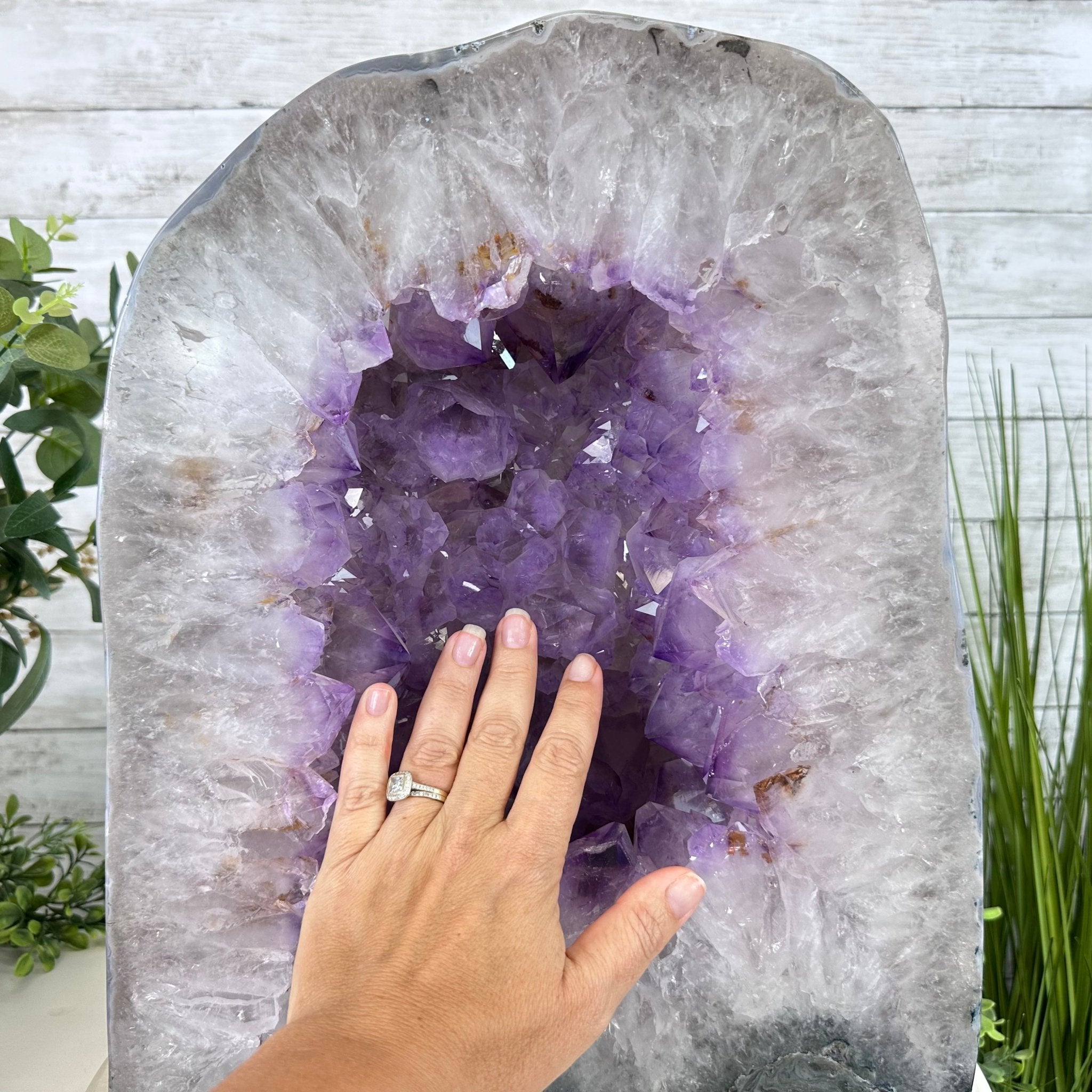 Extra Quality Polished Brazilian Amethyst Cathedral, 66.3 lbs & 16" tall Model #5602-0015 by Brazil Gems - Brazil GemsBrazil GemsExtra Quality Polished Brazilian Amethyst Cathedral, 66.3 lbs & 16" tall Model #5602-0015 by Brazil GemsPolished Cathedrals5602-0015