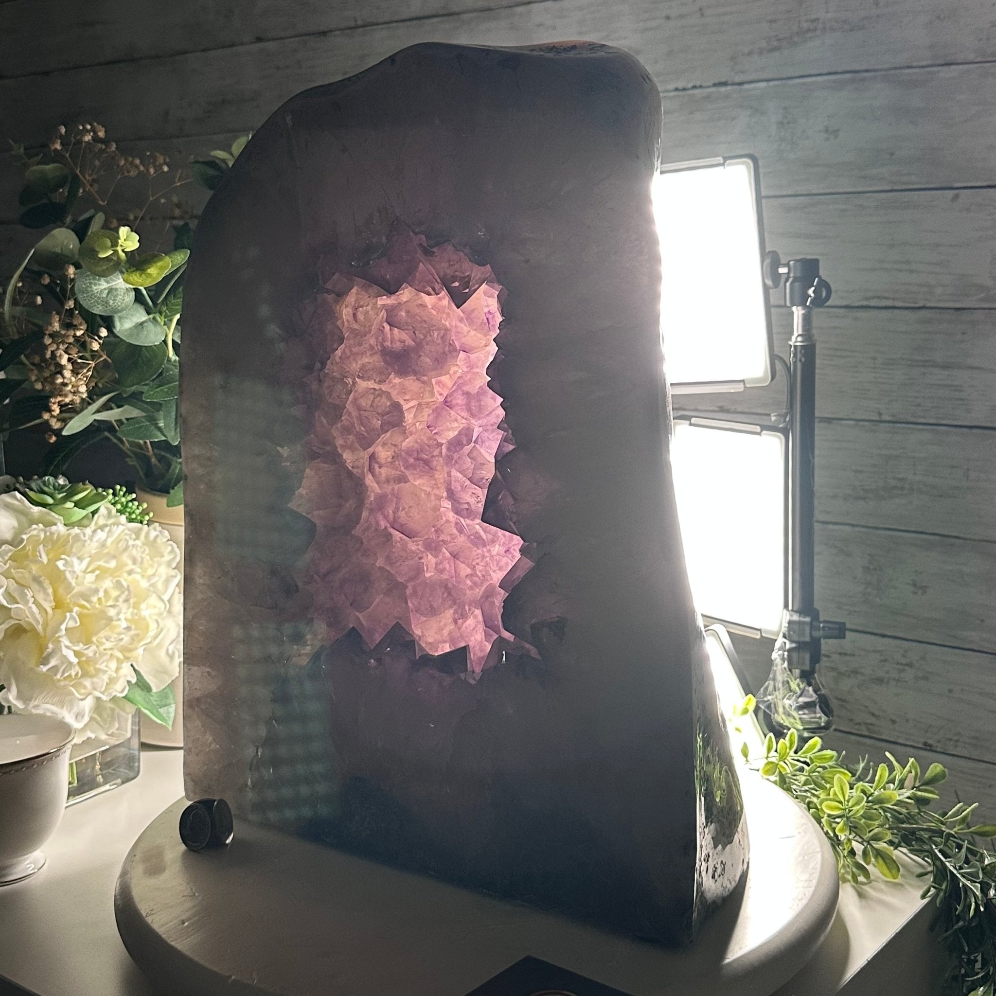 Extra Quality Polished Brazilian Amethyst Cathedral, 66.3 lbs & 16" tall Model #5602-0015 by Brazil Gems - Brazil GemsBrazil GemsExtra Quality Polished Brazilian Amethyst Cathedral, 66.3 lbs & 16" tall Model #5602-0015 by Brazil GemsPolished Cathedrals5602-0015