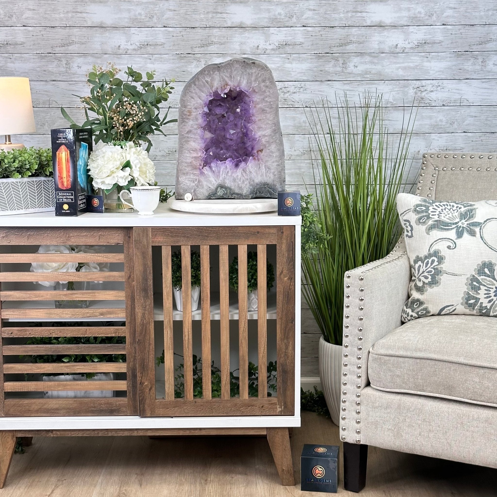 Extra Quality Polished Brazilian Amethyst Cathedral, 66.3 lbs & 16" tall Model #5602-0015 by Brazil Gems - Brazil GemsBrazil GemsExtra Quality Polished Brazilian Amethyst Cathedral, 66.3 lbs & 16" tall Model #5602-0015 by Brazil GemsPolished Cathedrals5602-0015