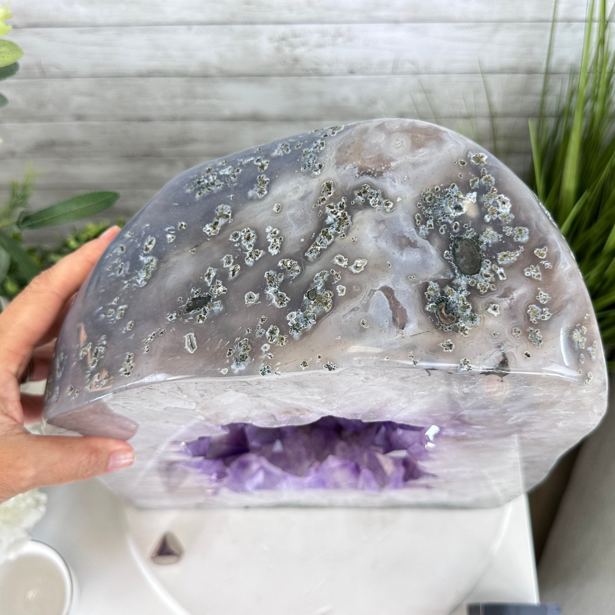 Extra Quality Polished Brazilian Amethyst Cathedral, 66.3 lbs & 16" tall Model #5602-0015 by Brazil Gems - Brazil GemsBrazil GemsExtra Quality Polished Brazilian Amethyst Cathedral, 66.3 lbs & 16" tall Model #5602-0015 by Brazil GemsPolished Cathedrals5602-0015