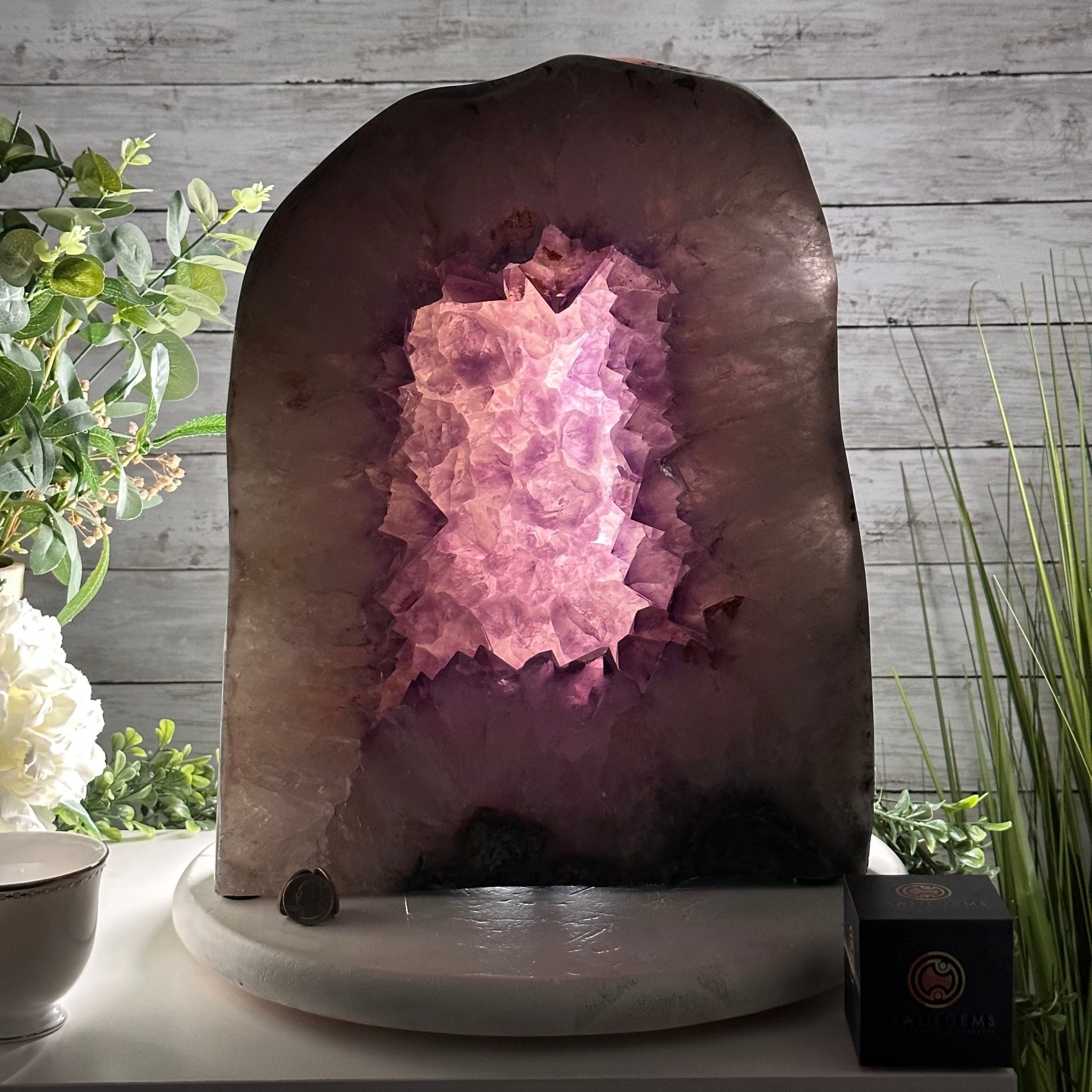 Extra Quality Polished Brazilian Amethyst Cathedral, 66.3 lbs & 16" tall Model #5602-0015 by Brazil Gems - Brazil GemsBrazil GemsExtra Quality Polished Brazilian Amethyst Cathedral, 66.3 lbs & 16" tall Model #5602-0015 by Brazil GemsPolished Cathedrals5602-0015