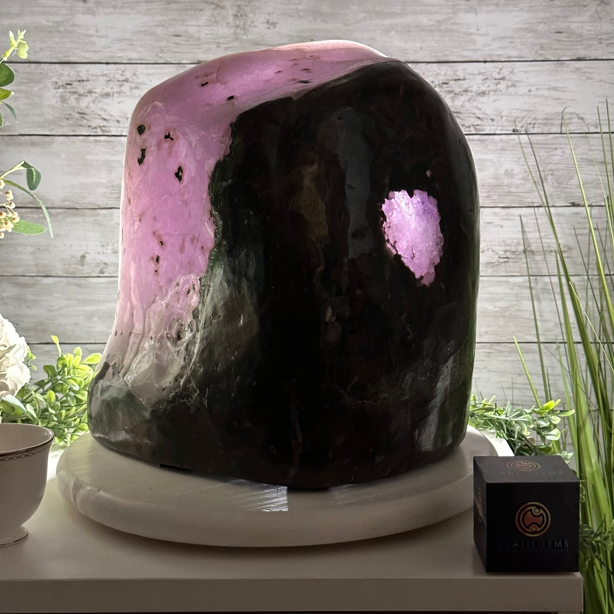 Extra Quality Polished Brazilian Amethyst Cathedral, 70.1 lbs & 13.5" tall Model #5602-0016 by Brazil Gems - Brazil GemsBrazil GemsExtra Quality Polished Brazilian Amethyst Cathedral, 70.1 lbs & 13.5" tall Model #5602-0016 by Brazil GemsPolished Cathedrals5602-0016