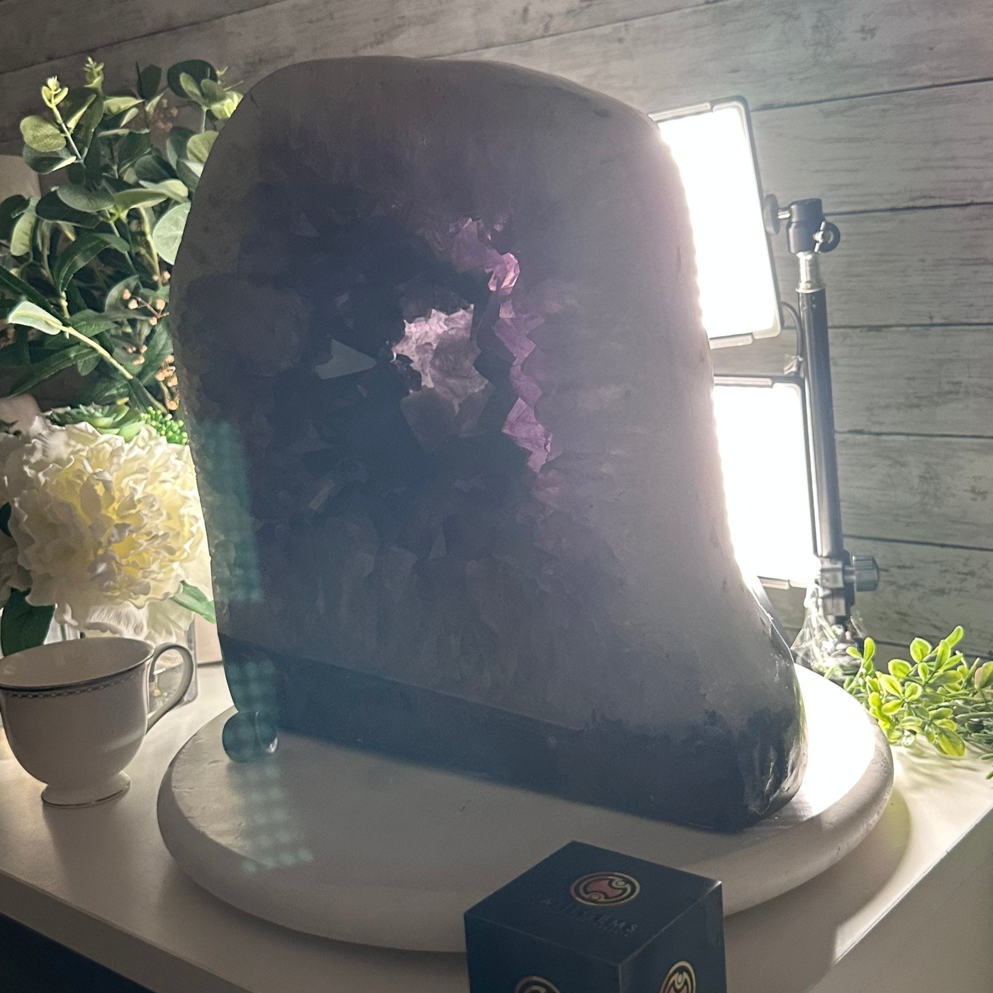 Extra Quality Polished Brazilian Amethyst Cathedral, 70.1 lbs & 13.5" tall Model #5602-0016 by Brazil Gems - Brazil GemsBrazil GemsExtra Quality Polished Brazilian Amethyst Cathedral, 70.1 lbs & 13.5" tall Model #5602-0016 by Brazil GemsPolished Cathedrals5602-0016